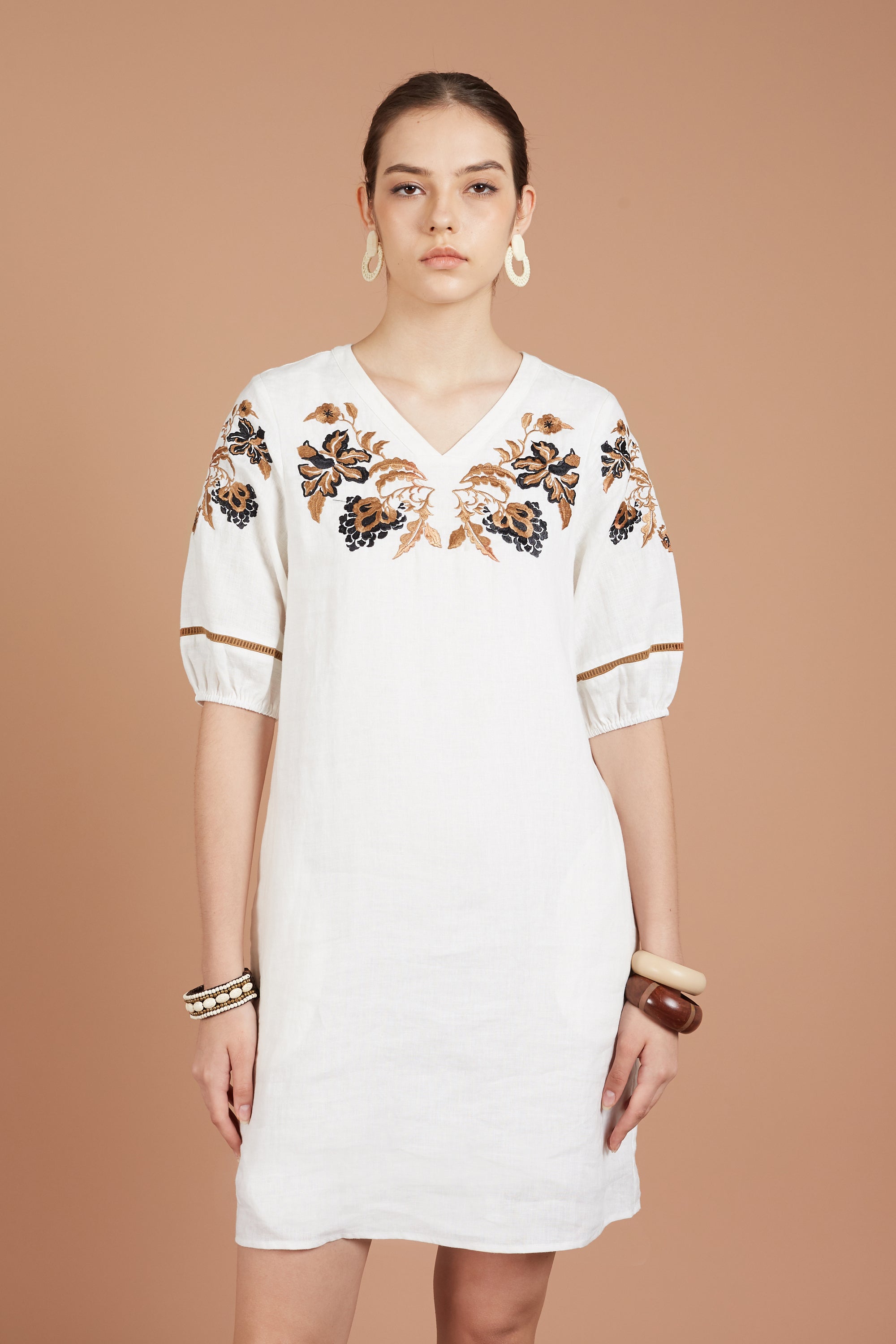 Zarya Floral Embroidery Dress