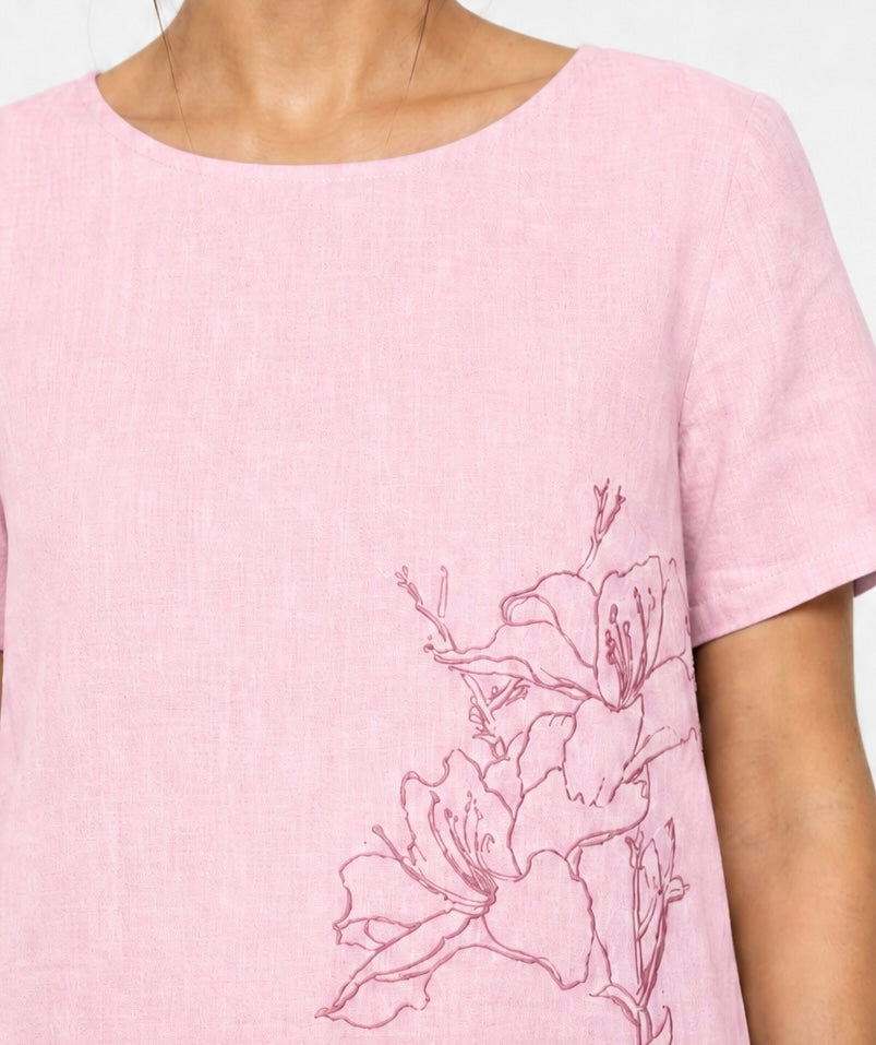 ALICE PRINTED SHORT SLEEVE TOP