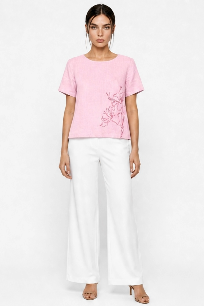 ALICE PRINTED SHORT SLEEVE TOP