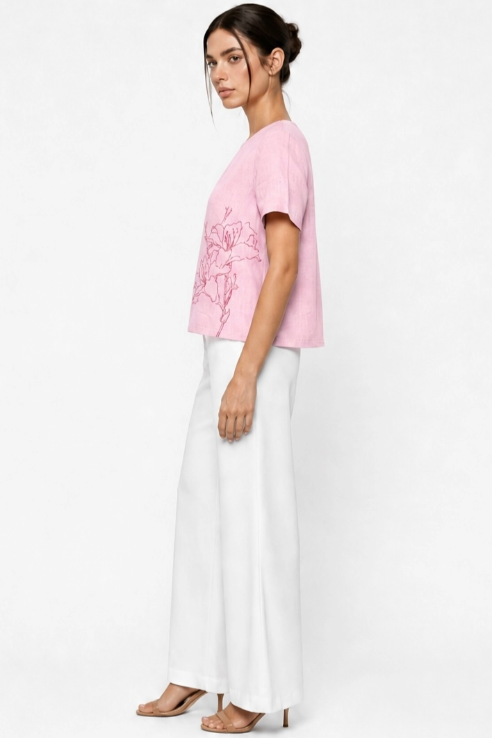 ALICE PRINTED SHORT SLEEVE TOP