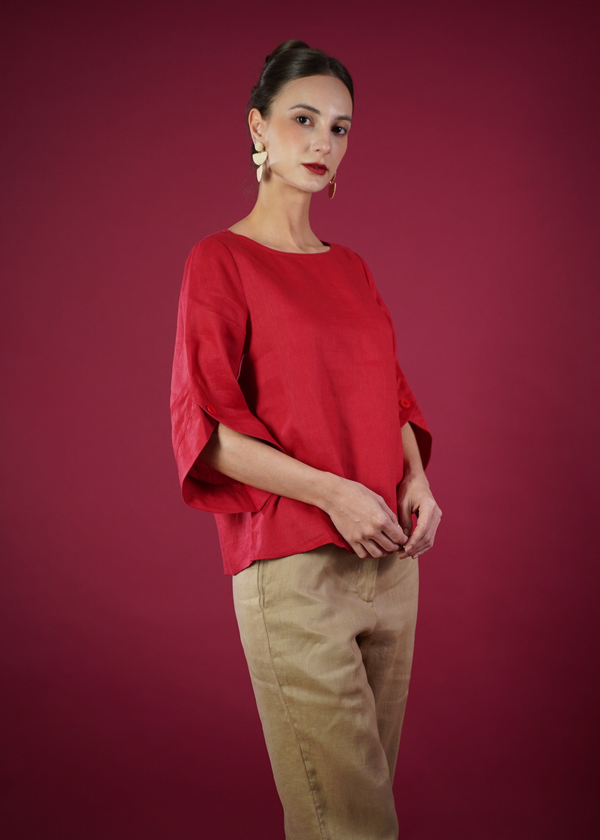 DIANE QUATER SSLEEVE TOP