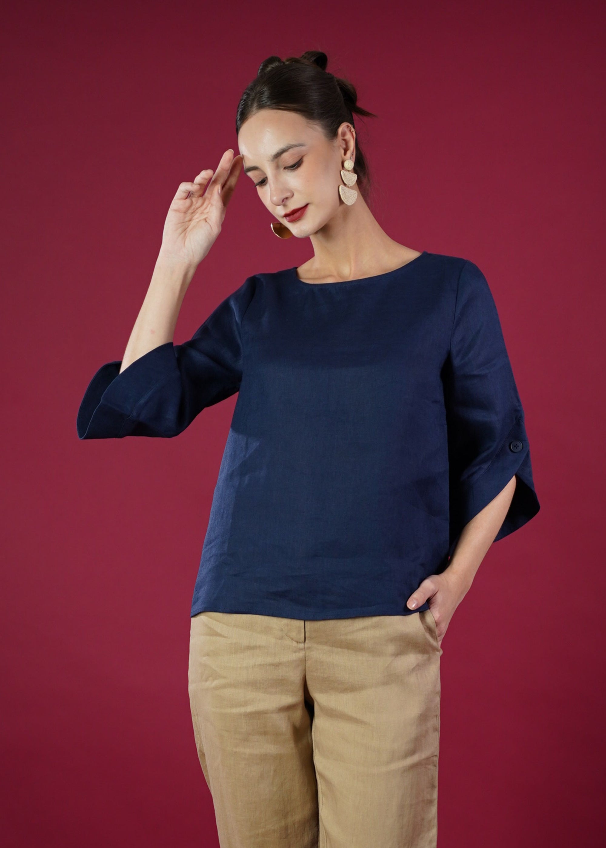 DIANE QUATER SSLEEVE TOP