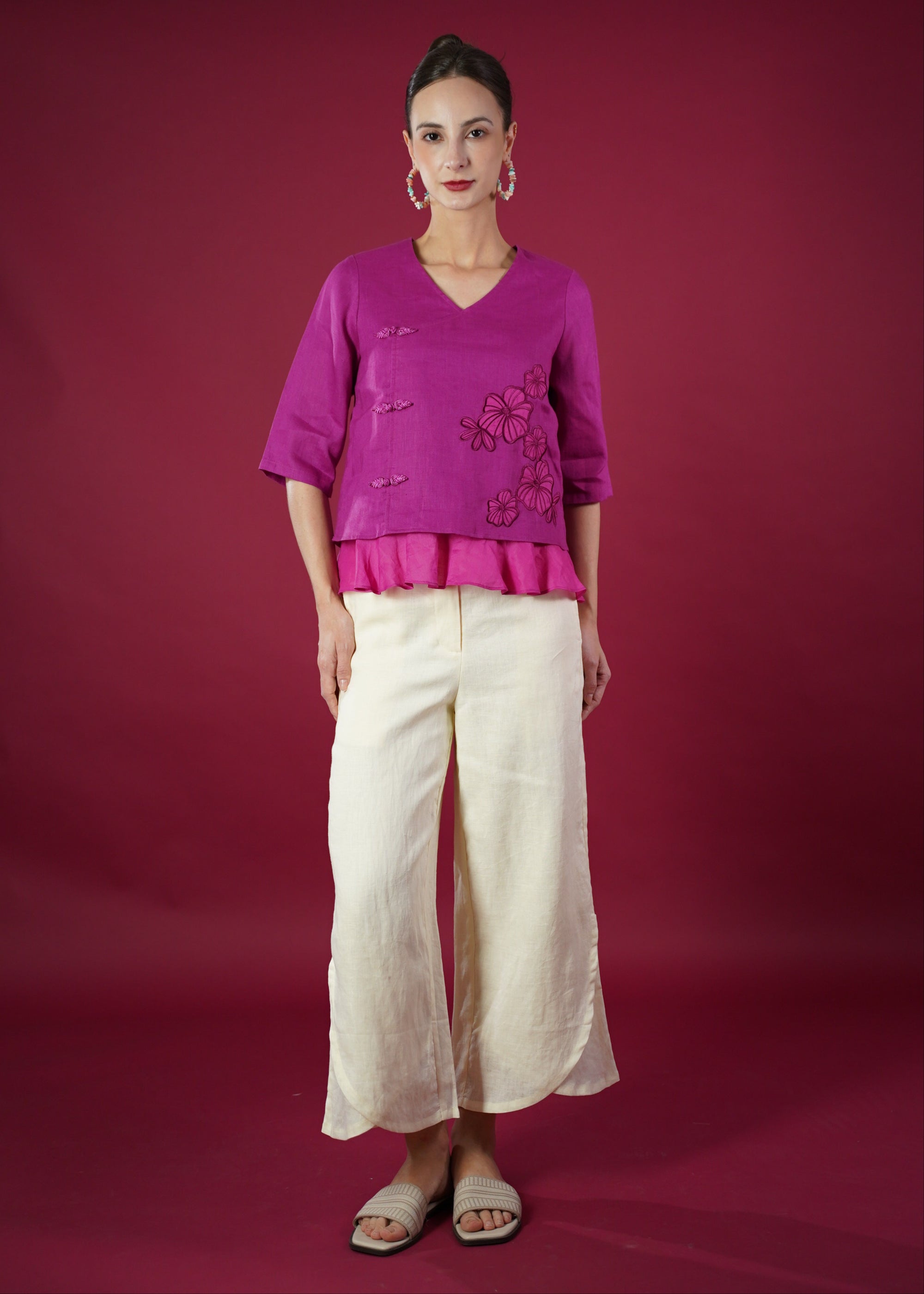 OTTILIA 3/4 SLEEVE TOP