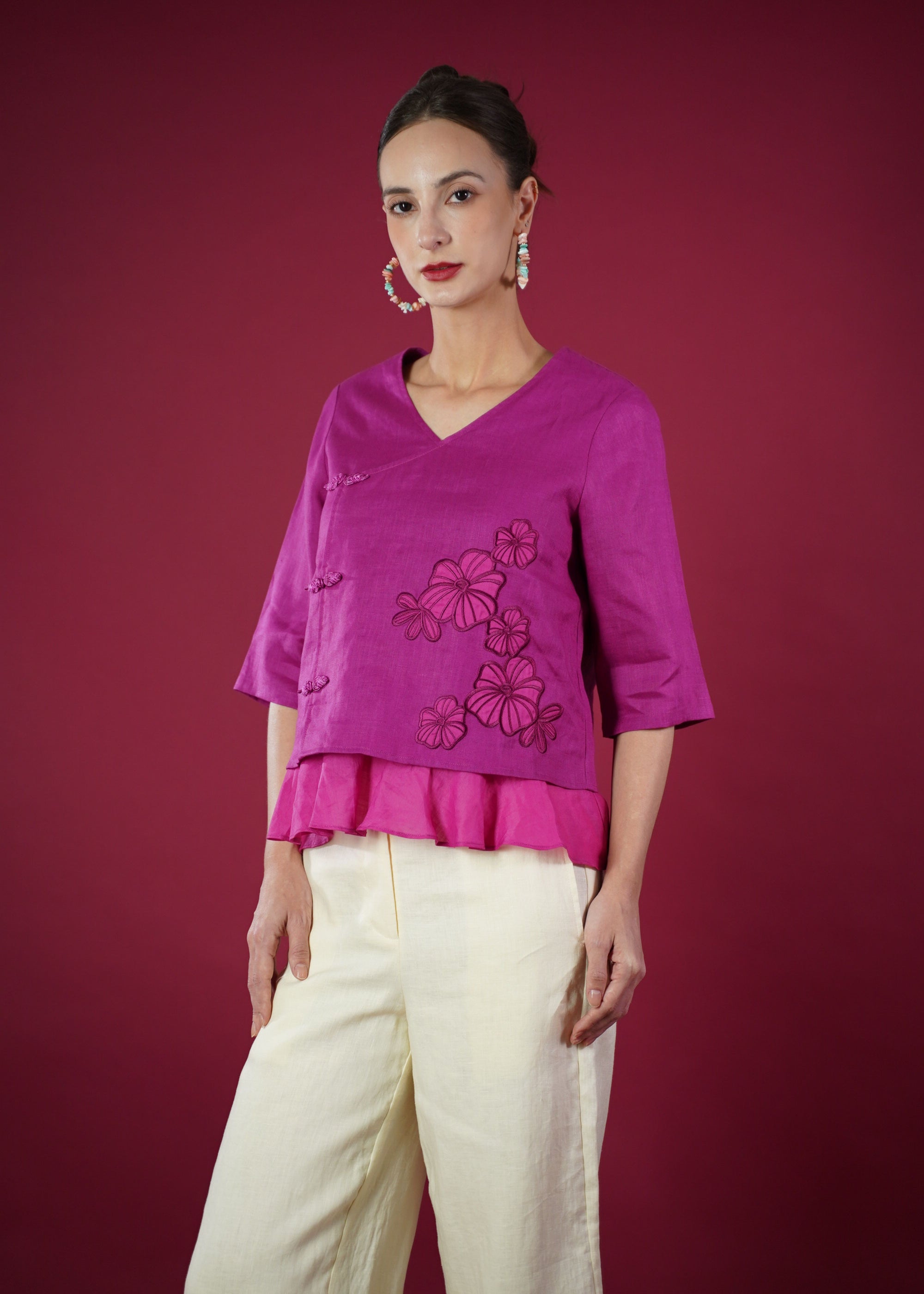 OTTILIA 3/4 SLEEVE TOP