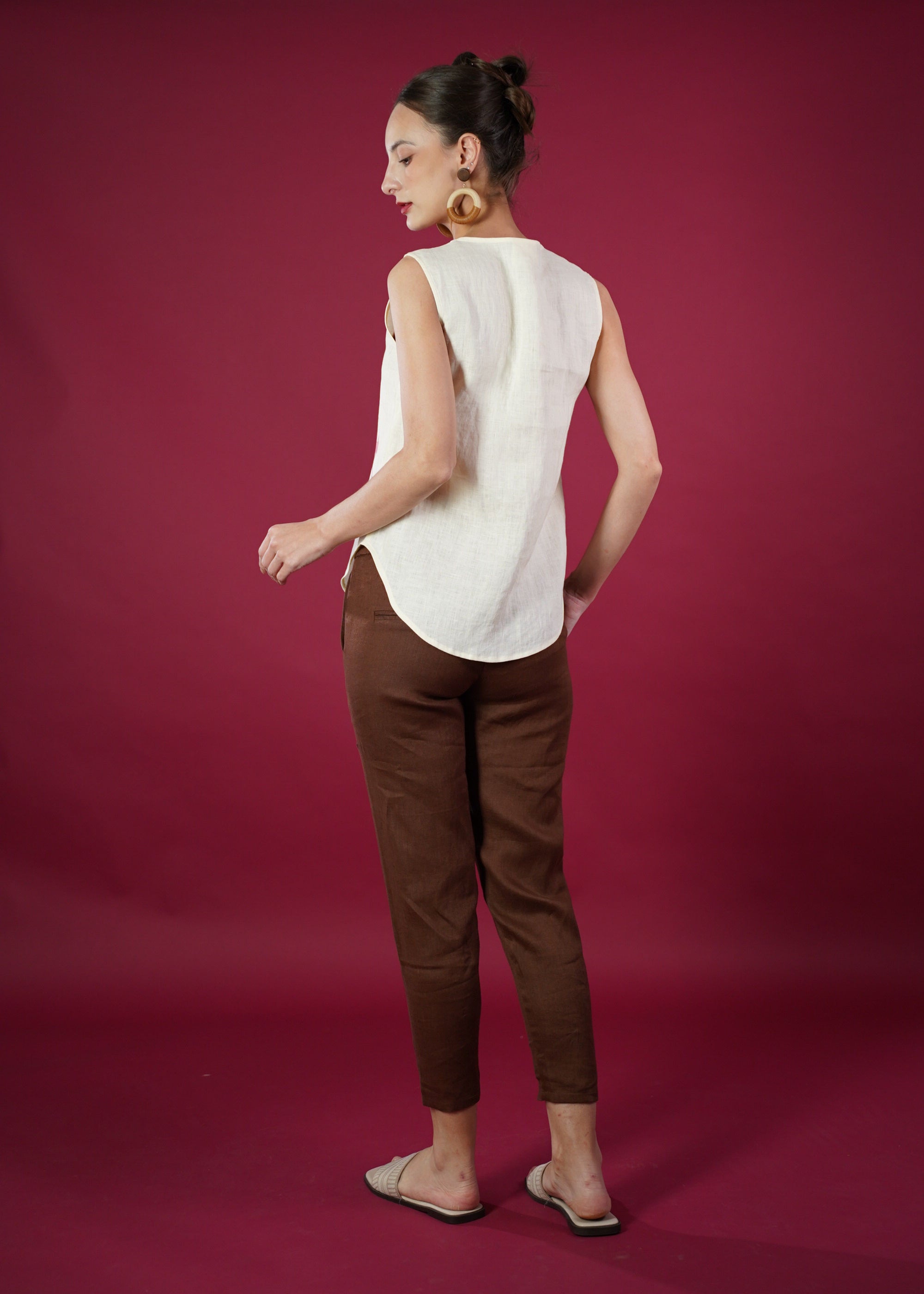 KATE SLEEVELESS  PRINTED TOP