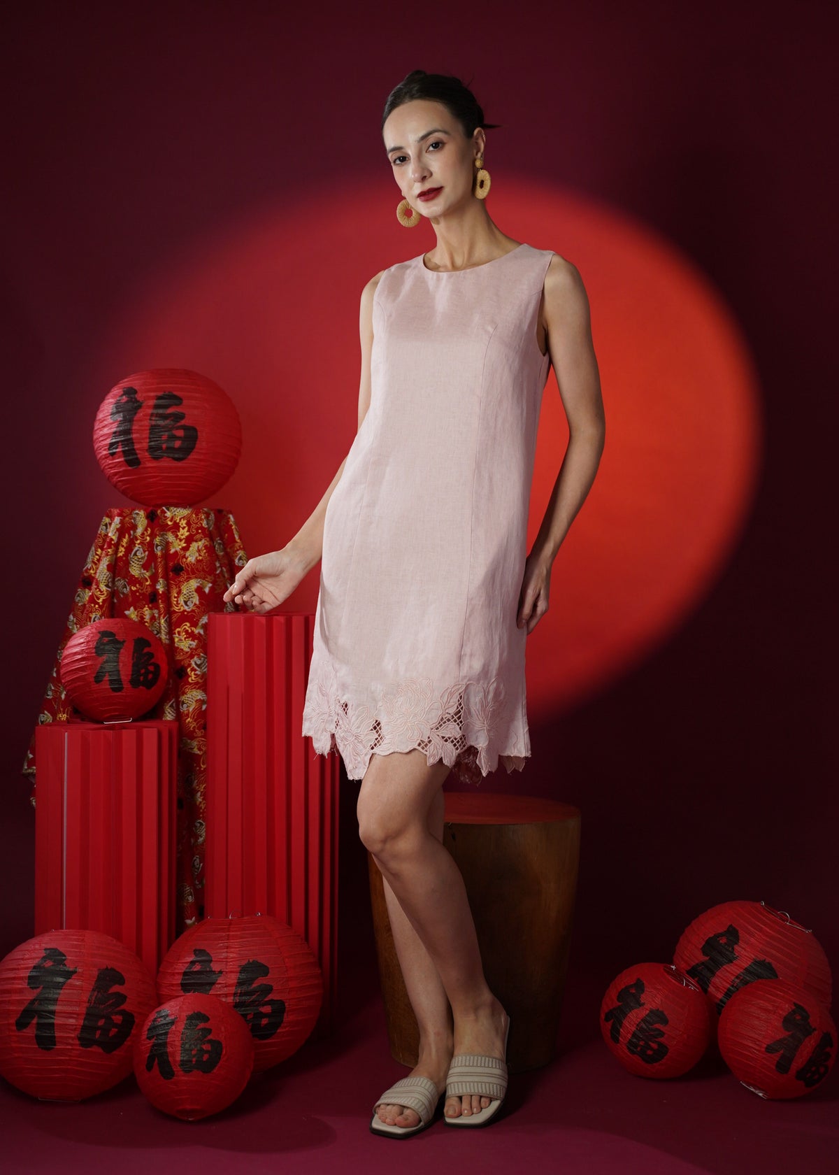 AMELIA ANGLAISE SHORT DRESS