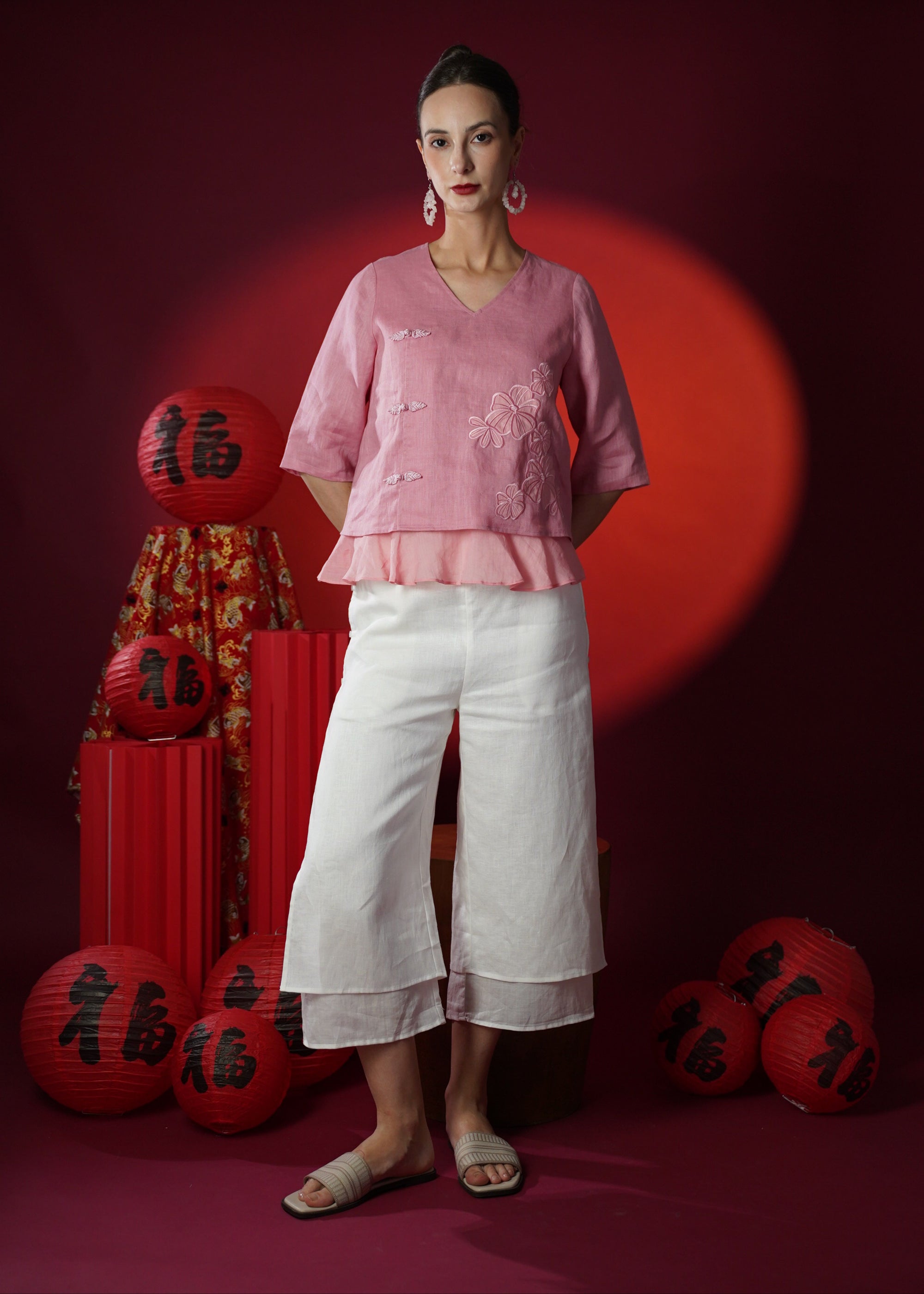 OTTILIA 3/4 SLEEVE TOP