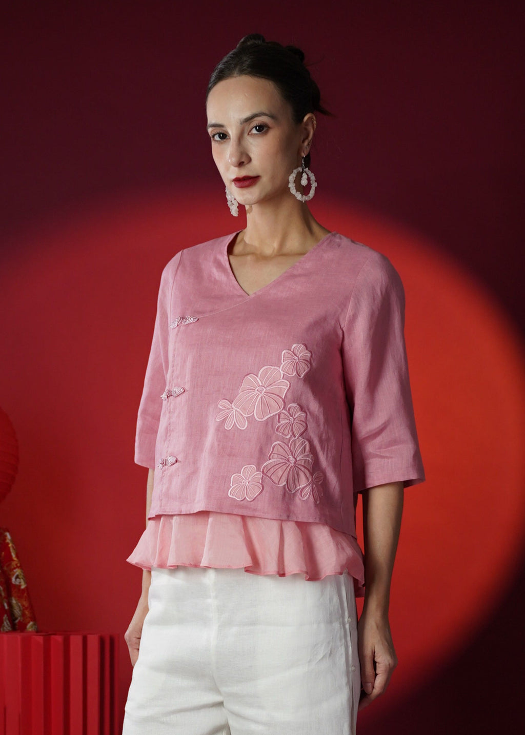 OTTILIA 3/4 SLEEVE TOP