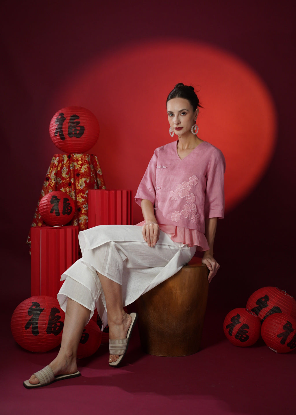 OTTILIA 3/4 SLEEVE TOP