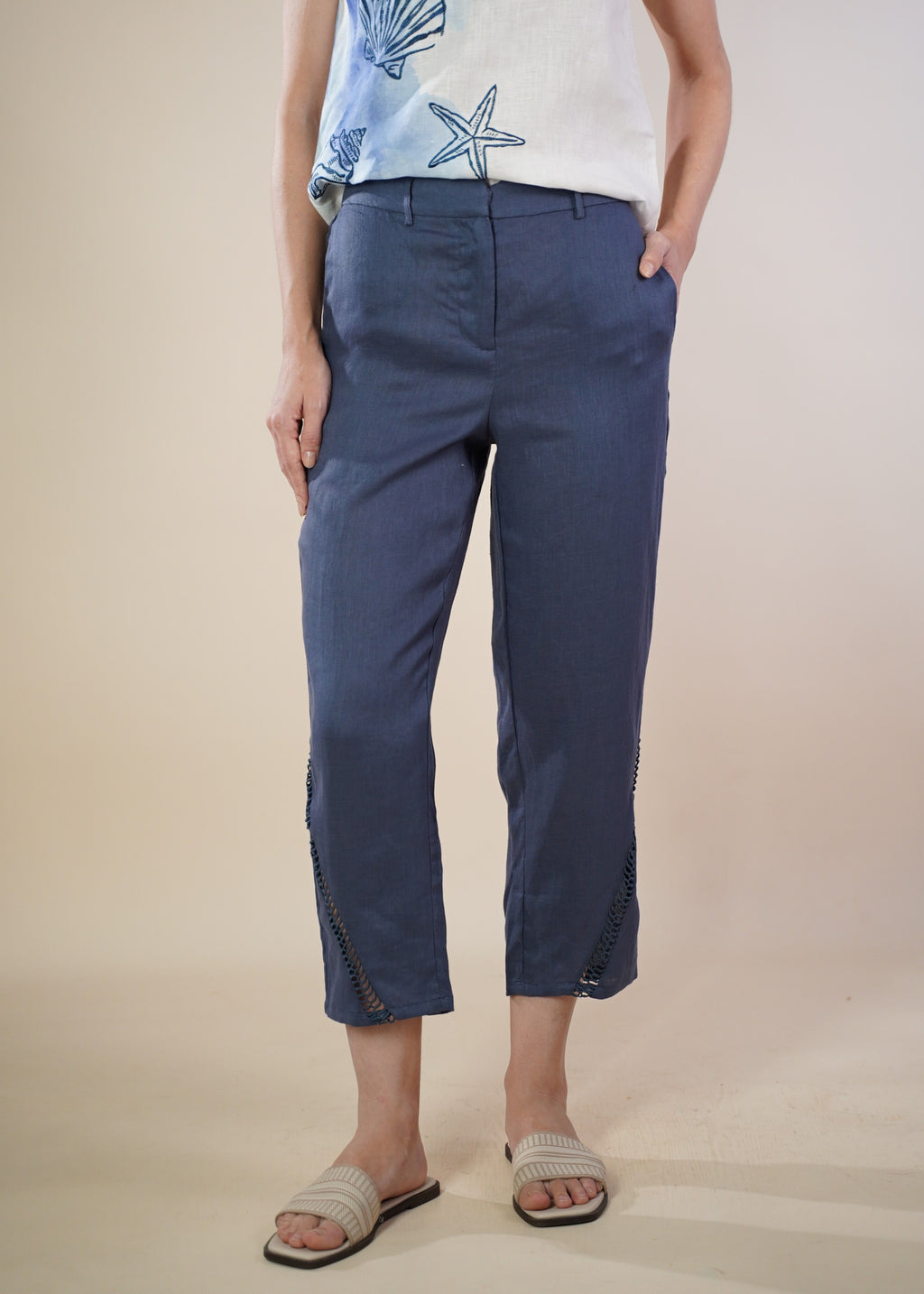 STRAIGHT CUT LINEN PANTS