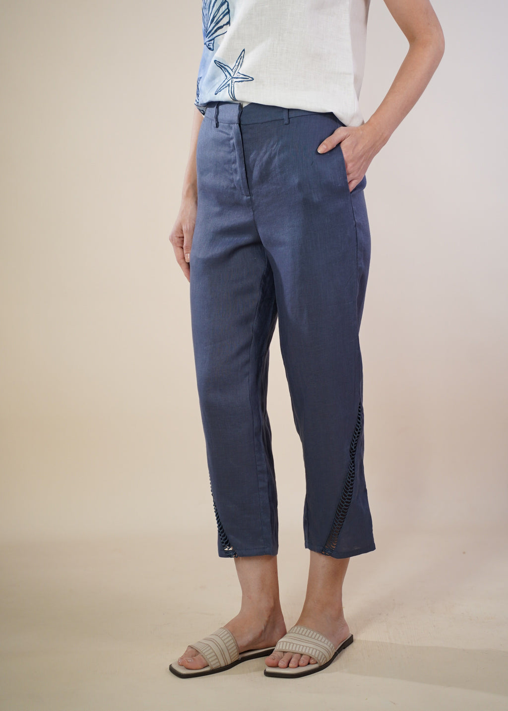 STRAIGHT CUT LINEN PANTS