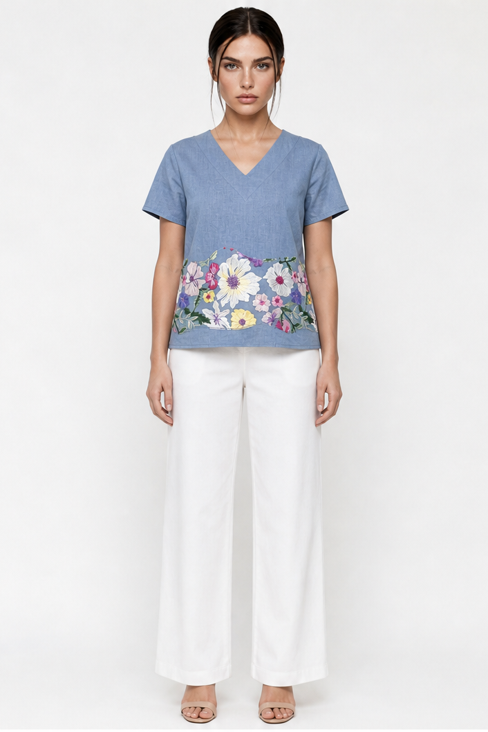 FLORAL PATCHING TOP