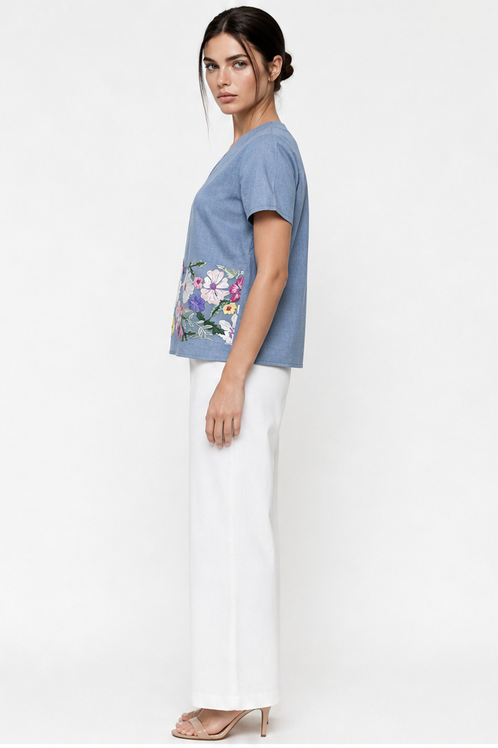 FLORAL PATCHING TOP