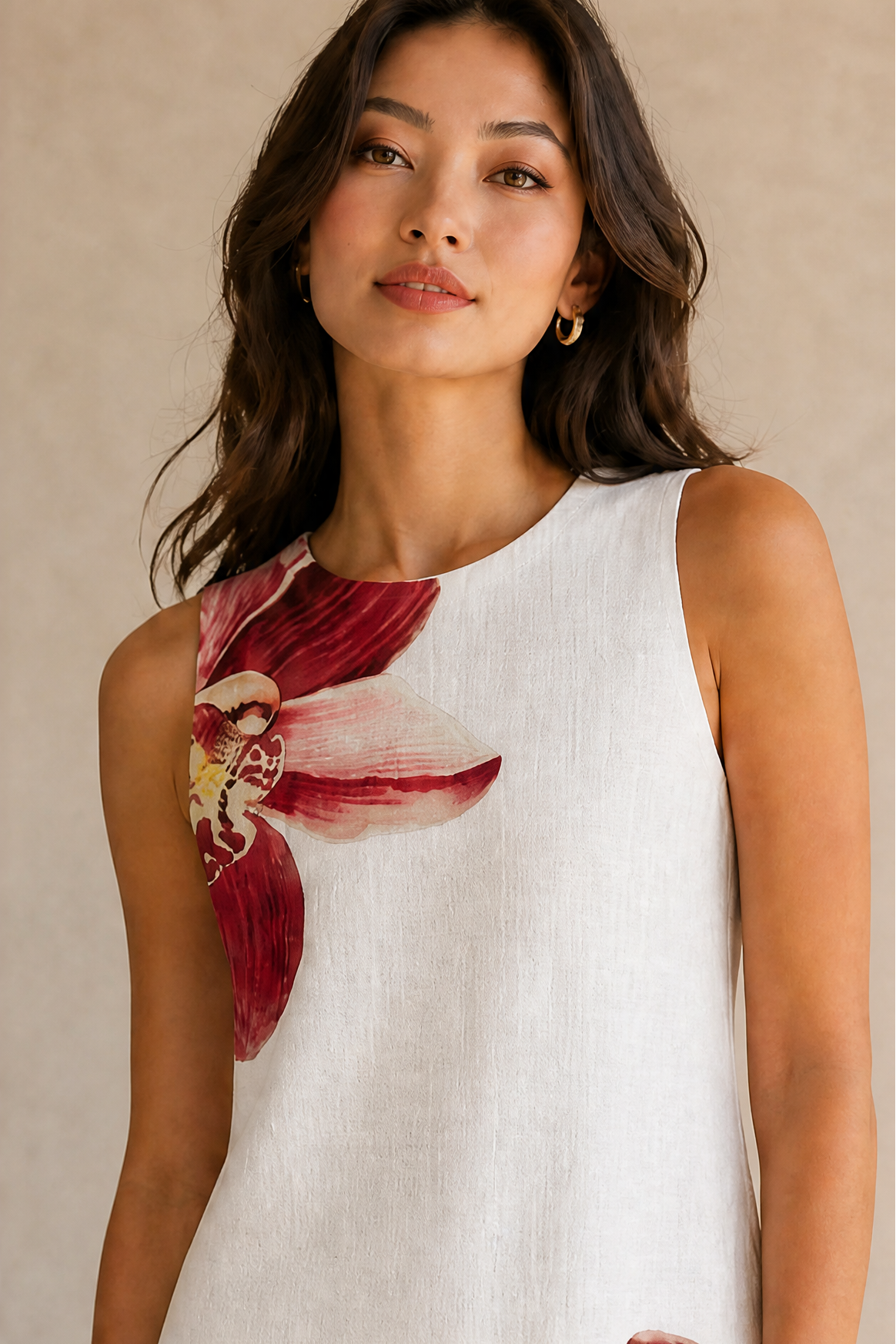 LOLA SLEEVELESS MIDI DRESS