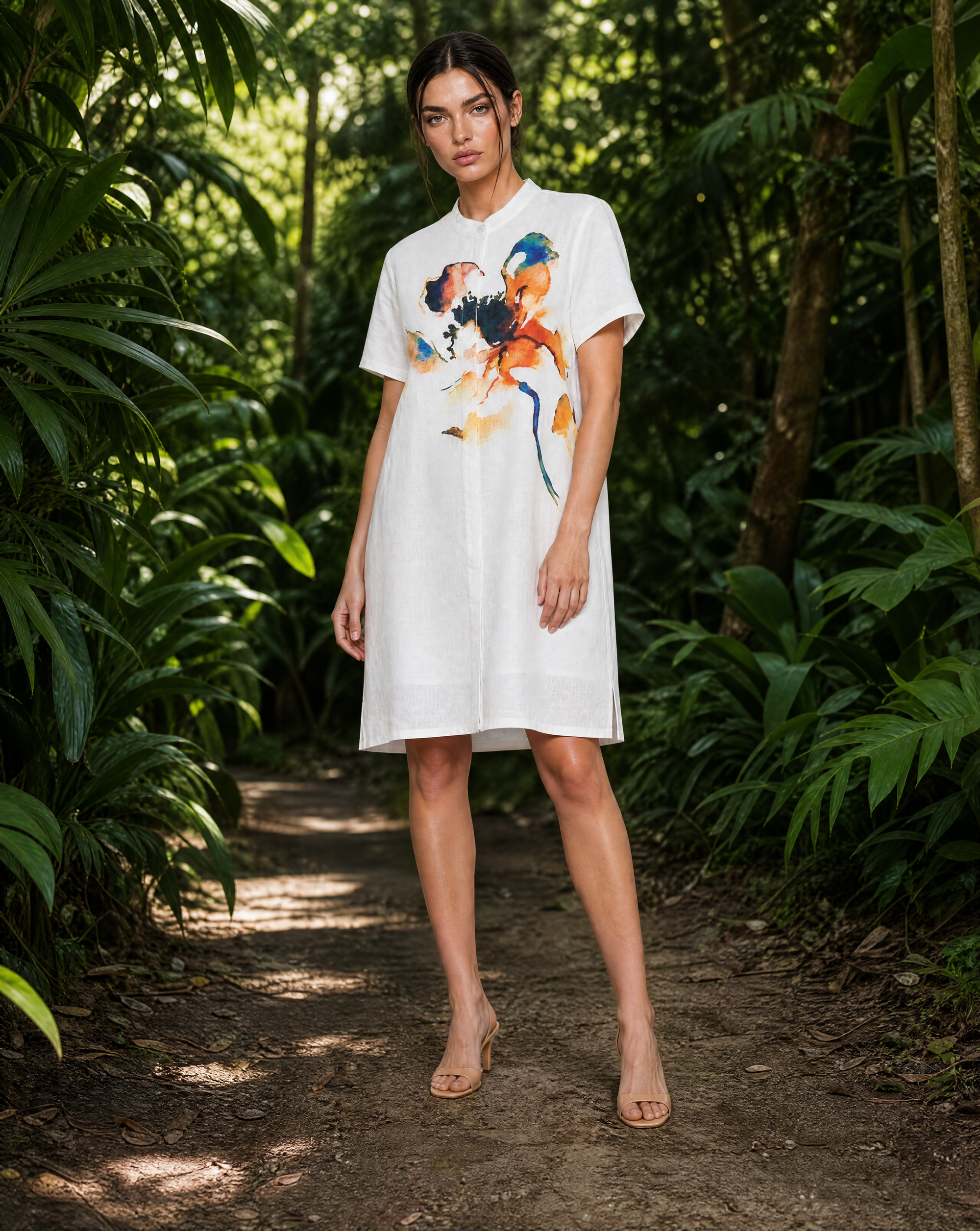 JUDITH PRINTED SHORT DRESS