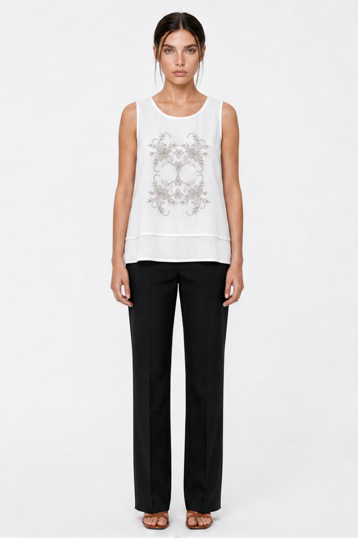 LISBON EMBROIDERED TOP