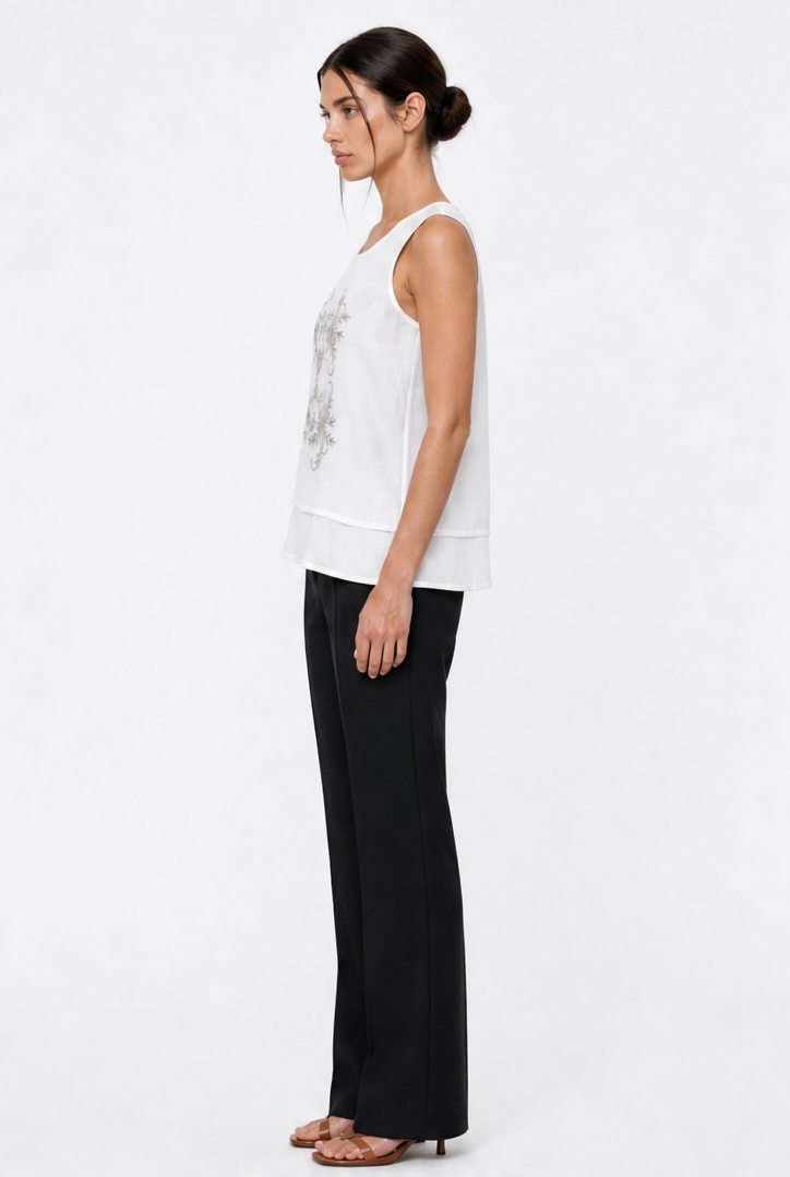 LISBON EMBROIDERED TOP