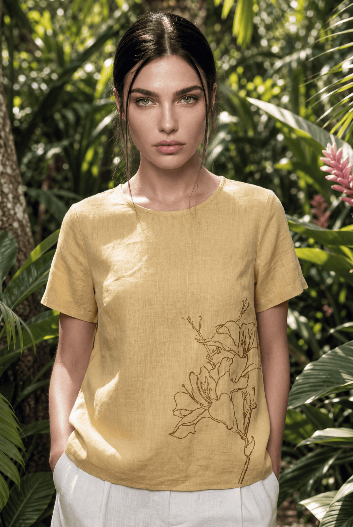 ALICE PRINTED SHORT SLEEVE TOP