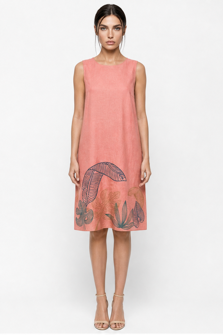 LYDIA EMBROIDERY MIDI DRESS