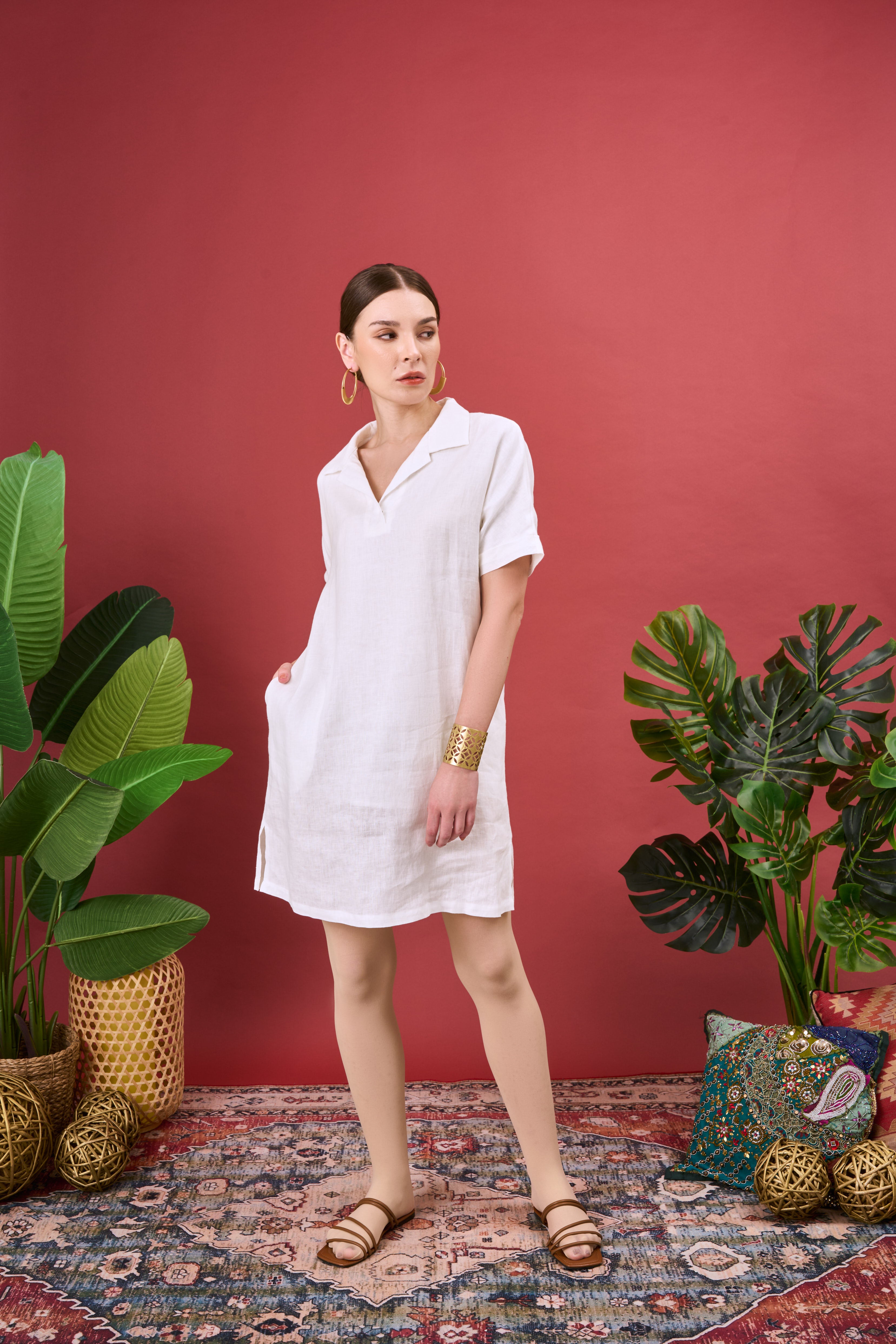 DOA SHIRT COLLAR DAILY DRESS