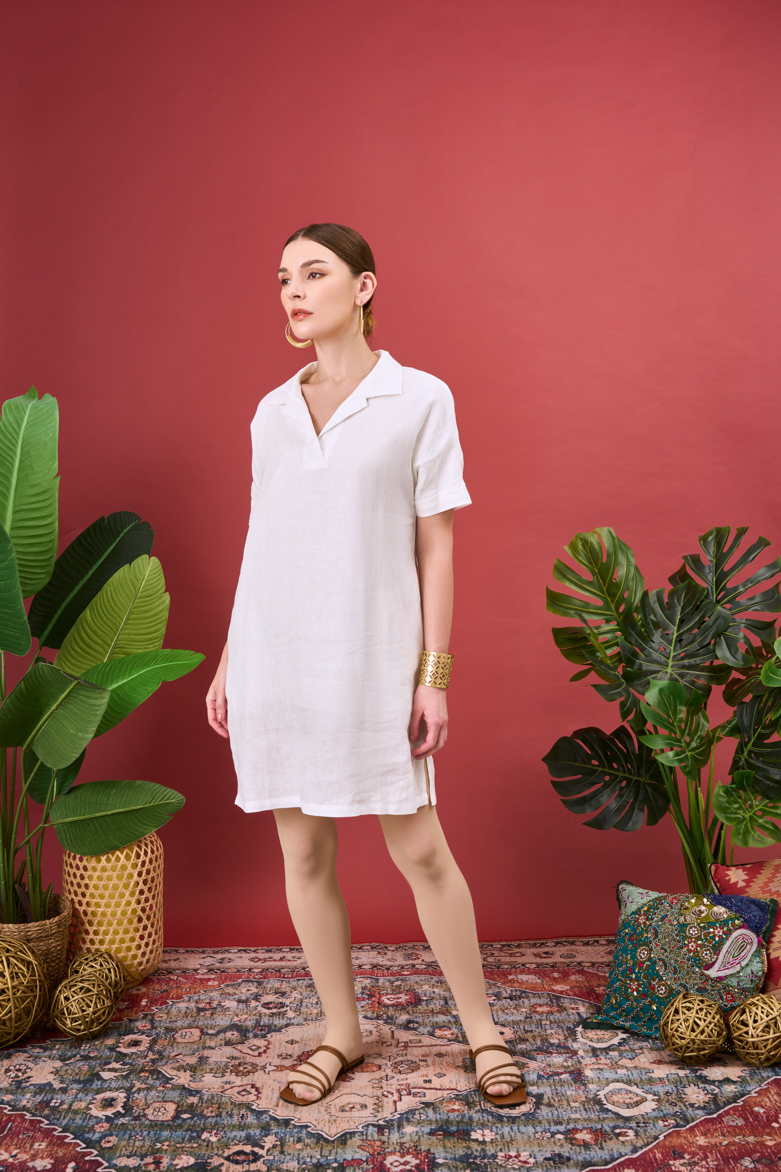 DOA SHIRT COLLAR DAILY DRESS