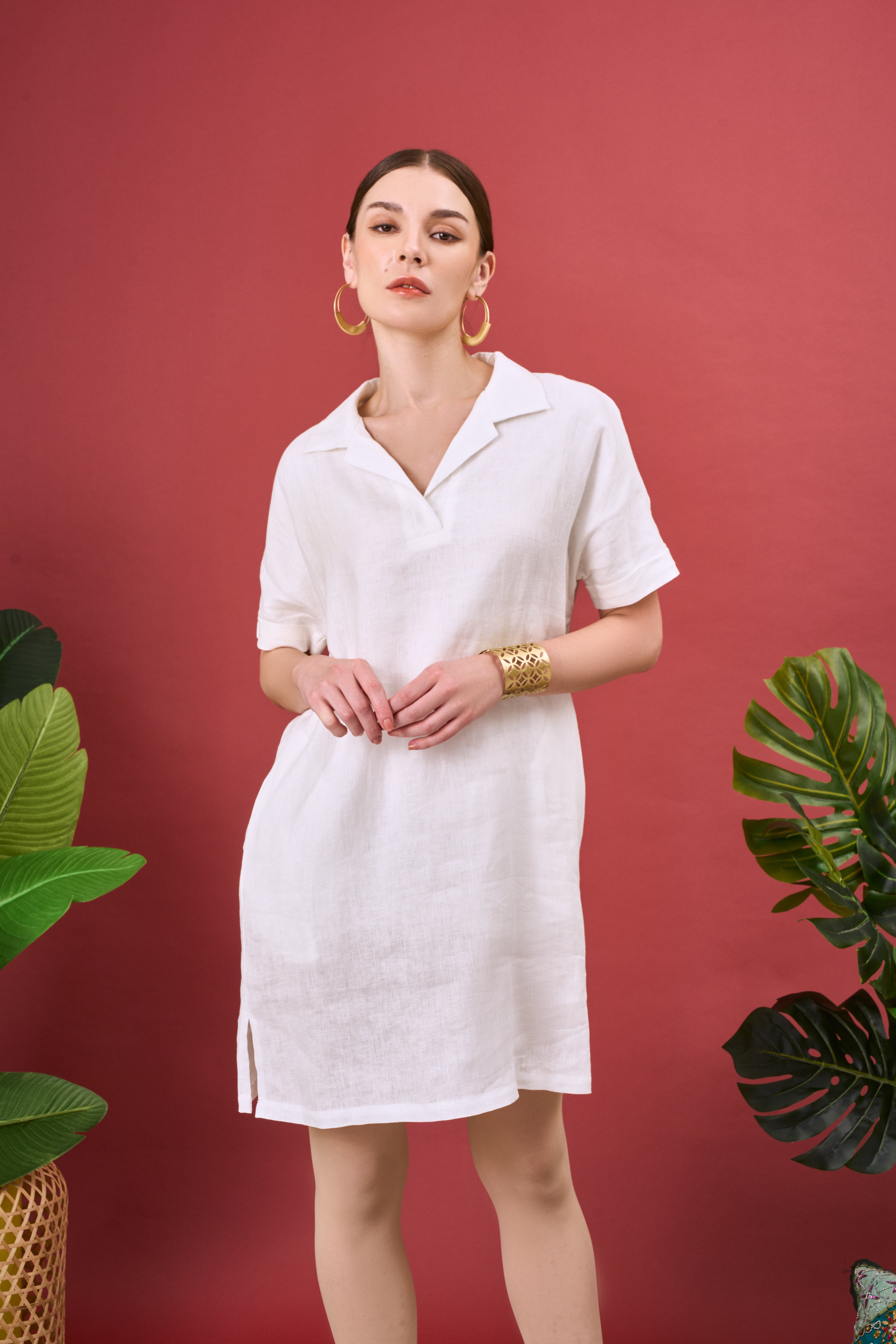 DOA SHIRT COLLAR DAILY DRESS