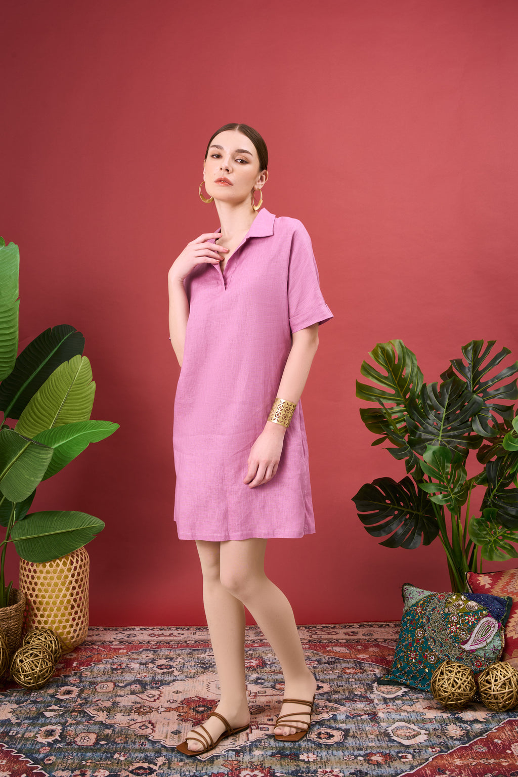 DOA SHIRT COLLAR DAILY DRESS