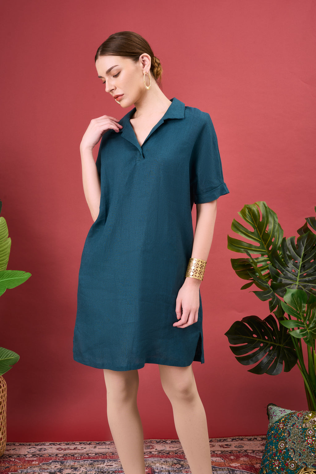 DOA SHIRT COLLAR DAILY DRESS