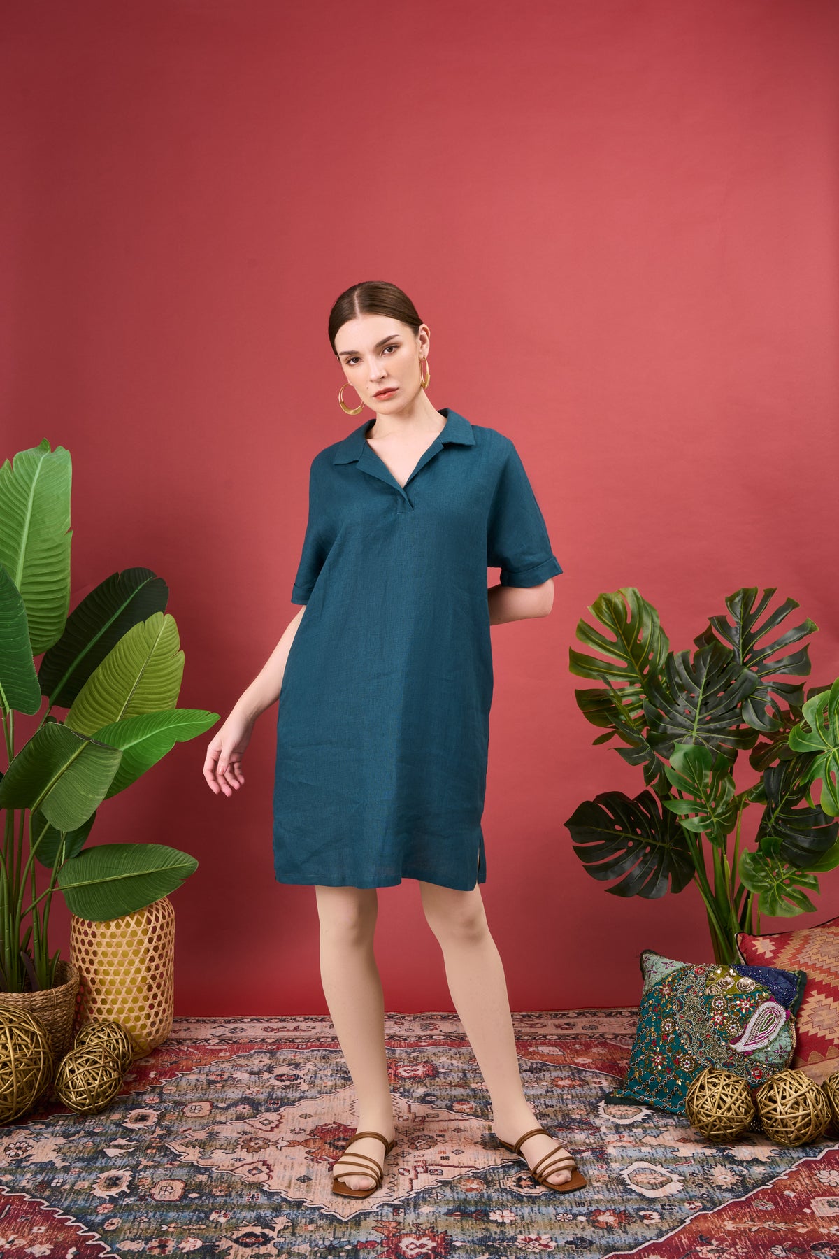 DOA SHIRT COLLAR DAILY DRESS