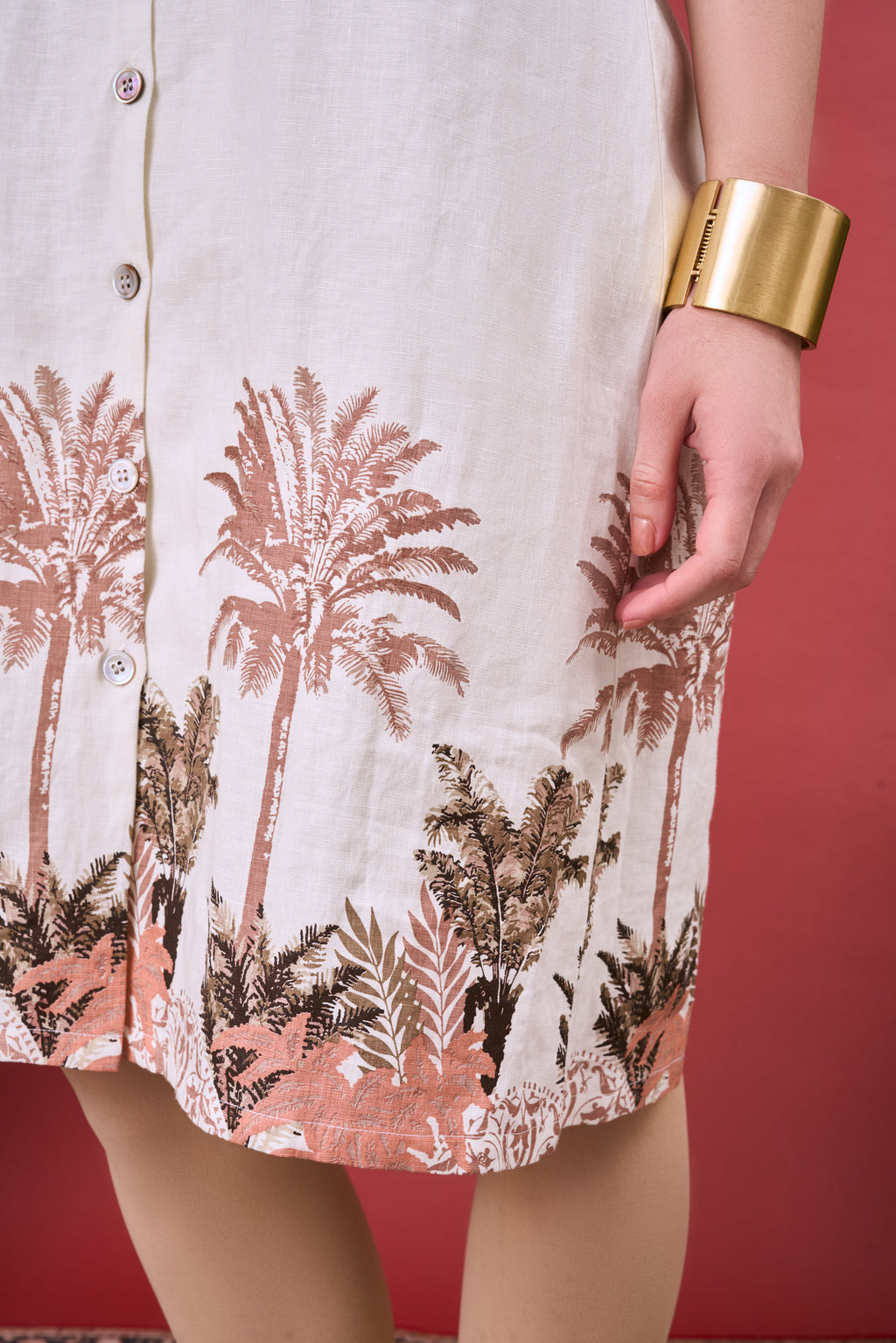 KINDRA PRINTED COLLARED DRESS