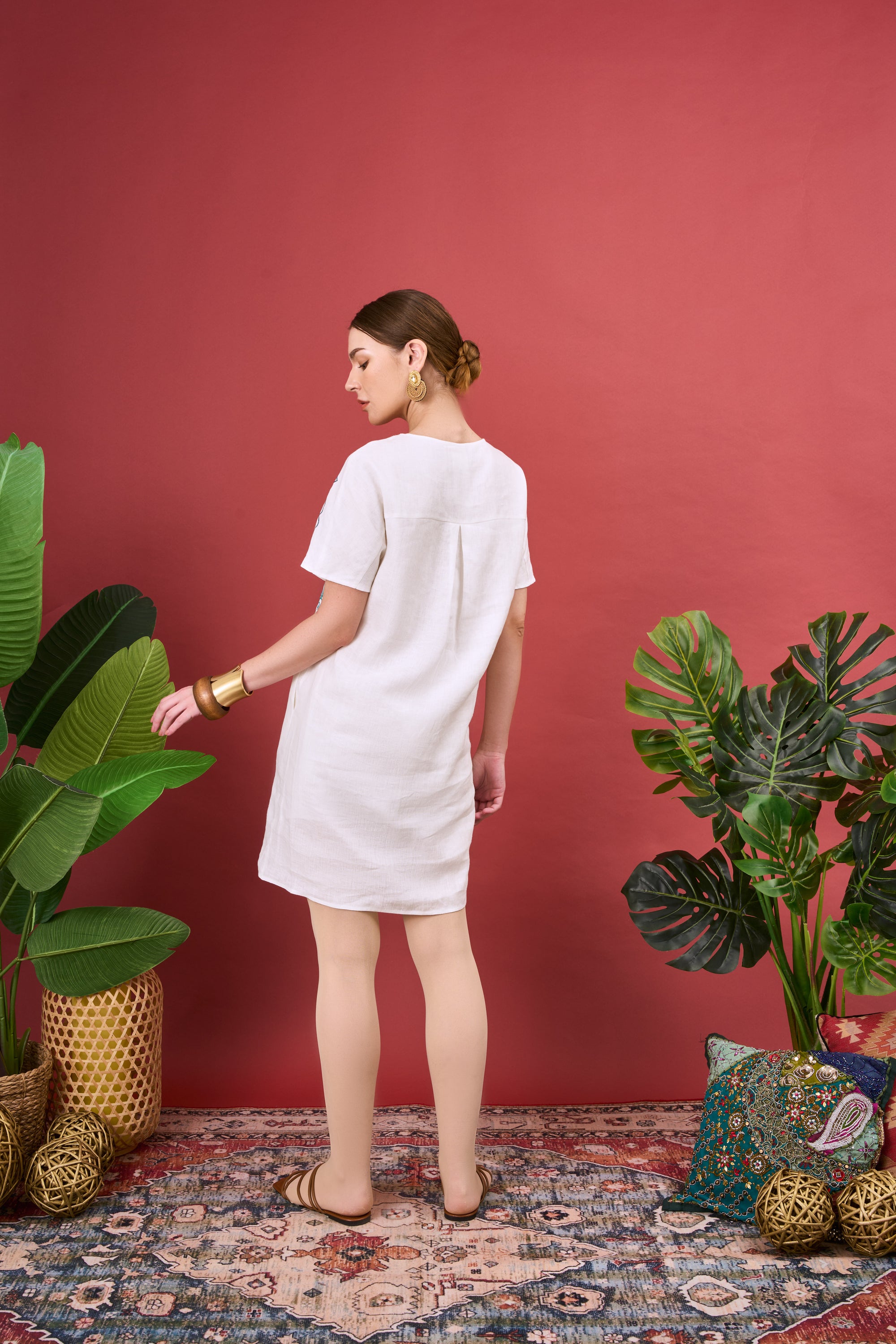 PAISY RAINBOW EMBROIDERY DRESS