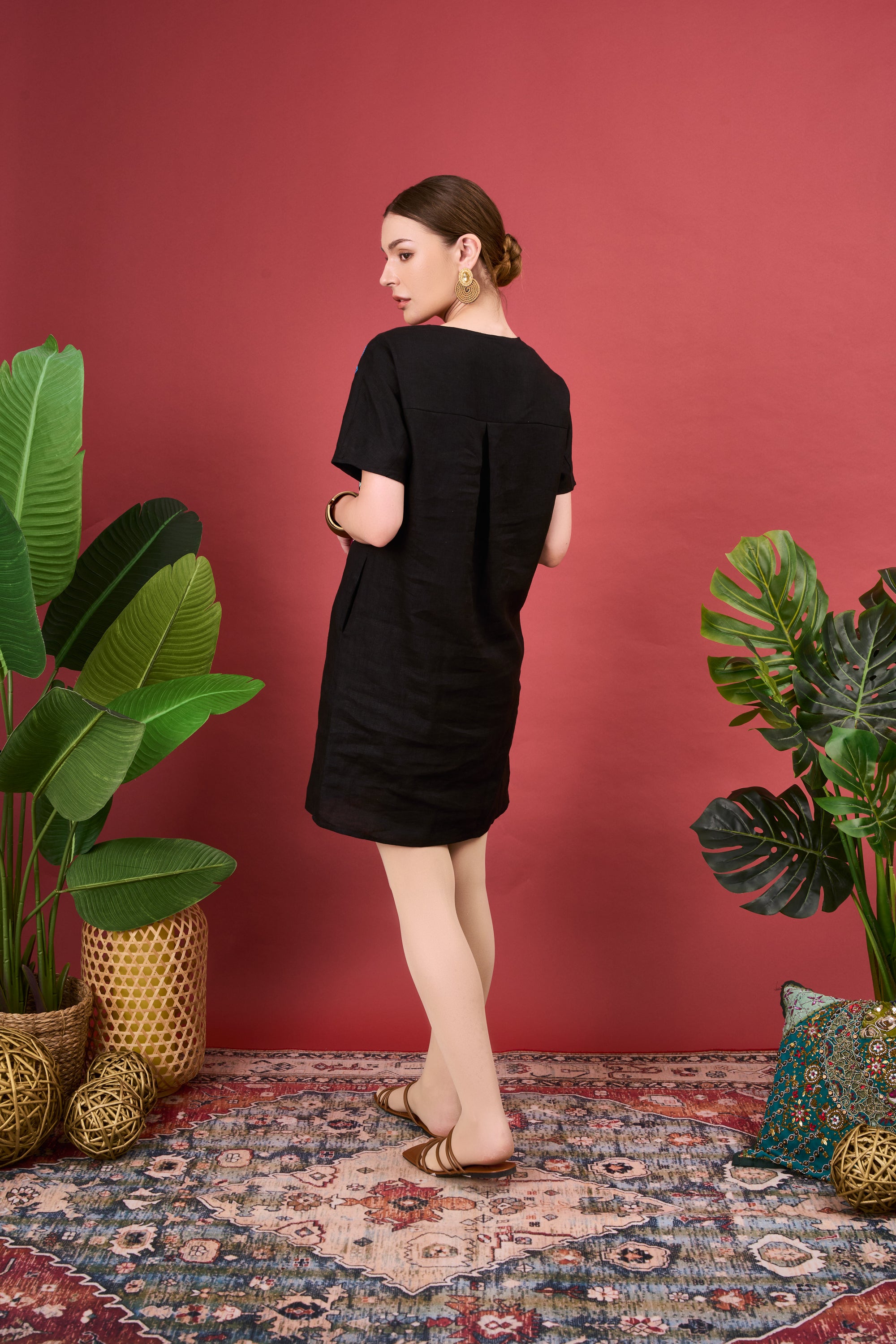 PAISY RAINBOW EMBROIDERY DRESS