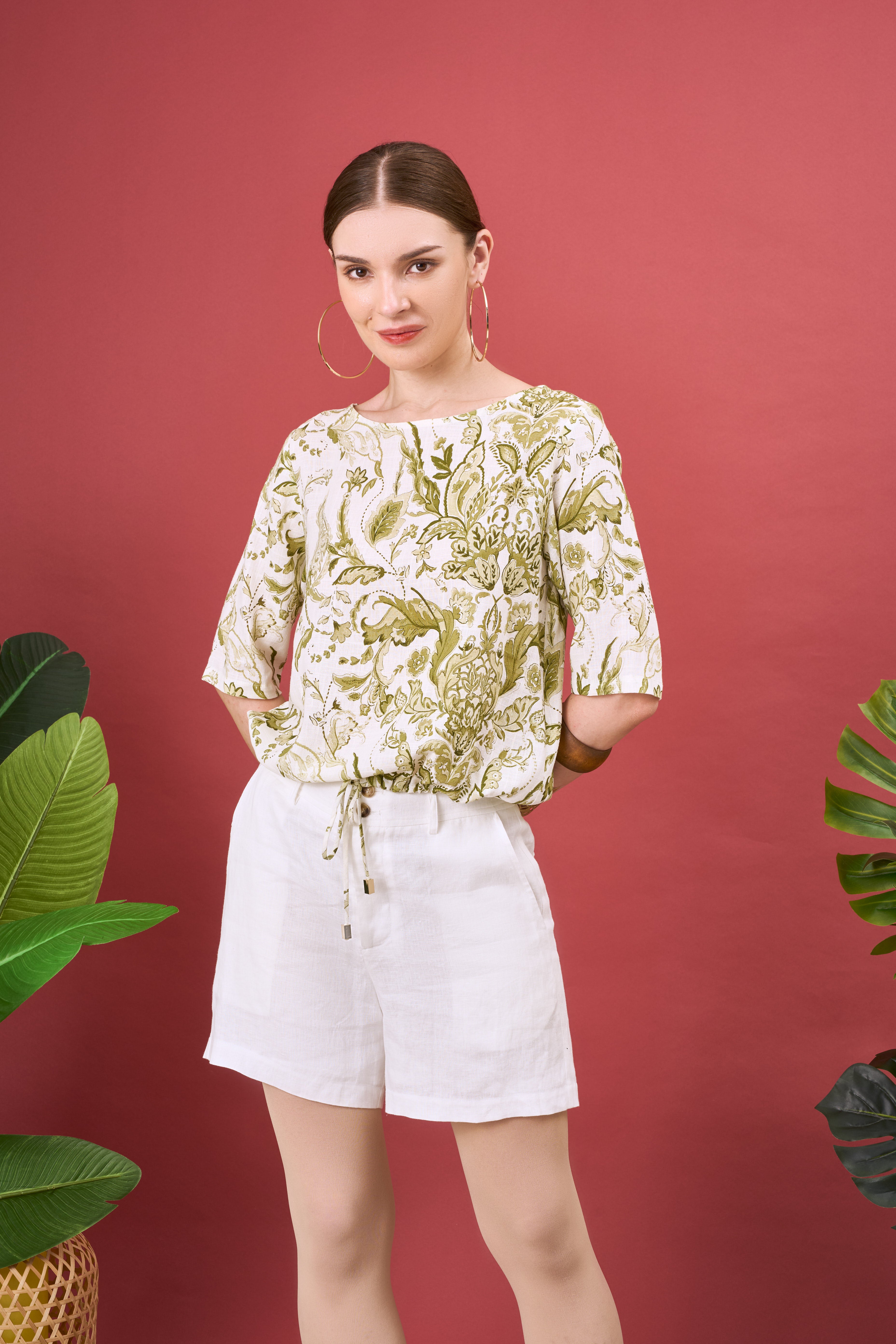 NOEMIE BLOUSE WITH DRAWSTRING