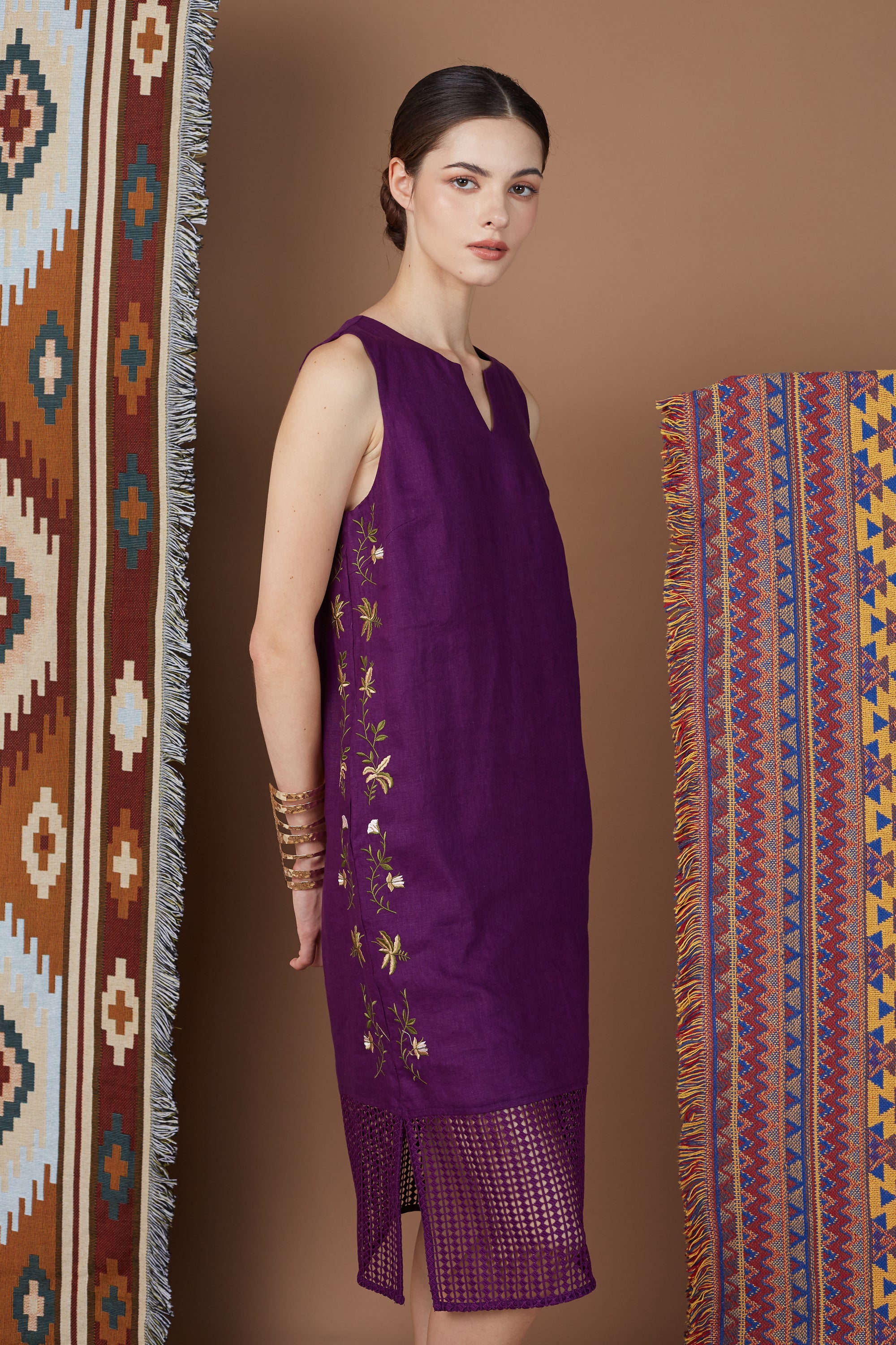 SHIGA ORIENTAL FLORAL MIDI
