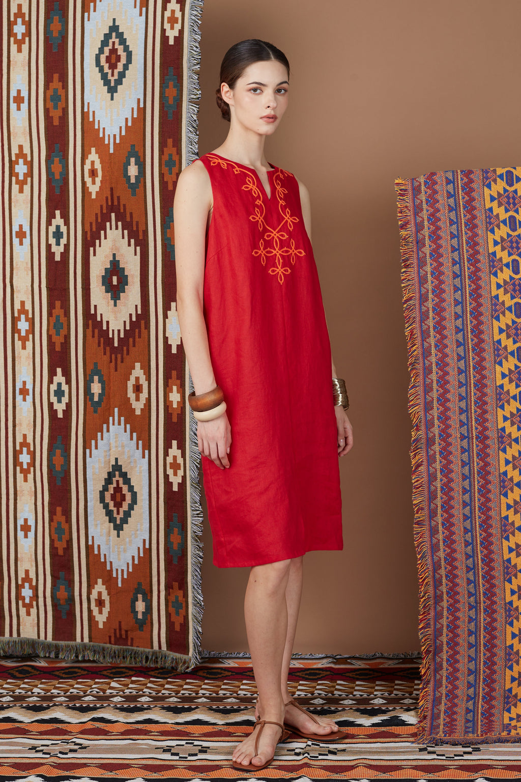 KHALIA V NECK MIDI