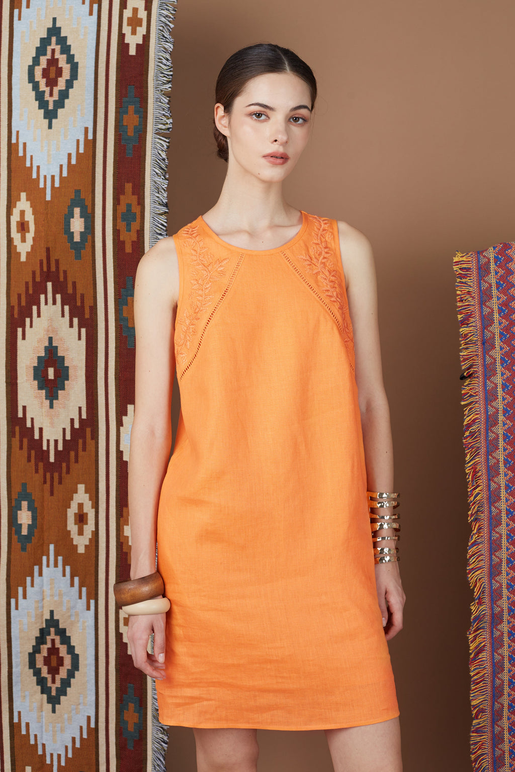 BERTA EMBROIDERY DRESS
