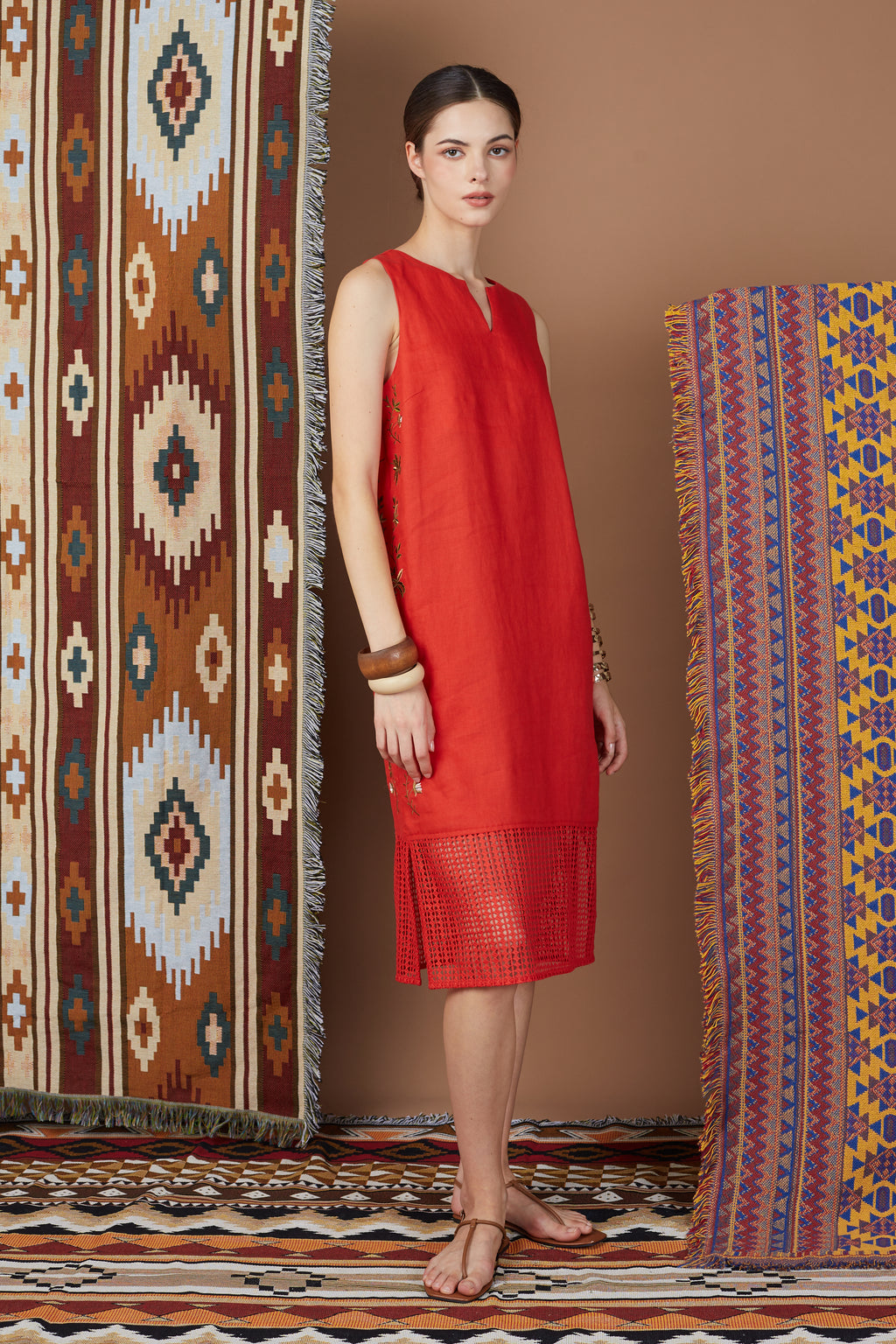 SHIGA ORIENTAL FLORAL MIDI