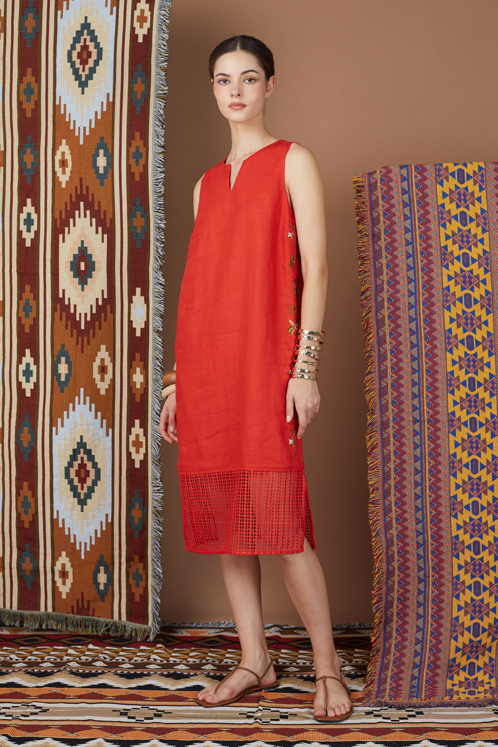 SHIGA ORIENTAL FLORAL MIDI