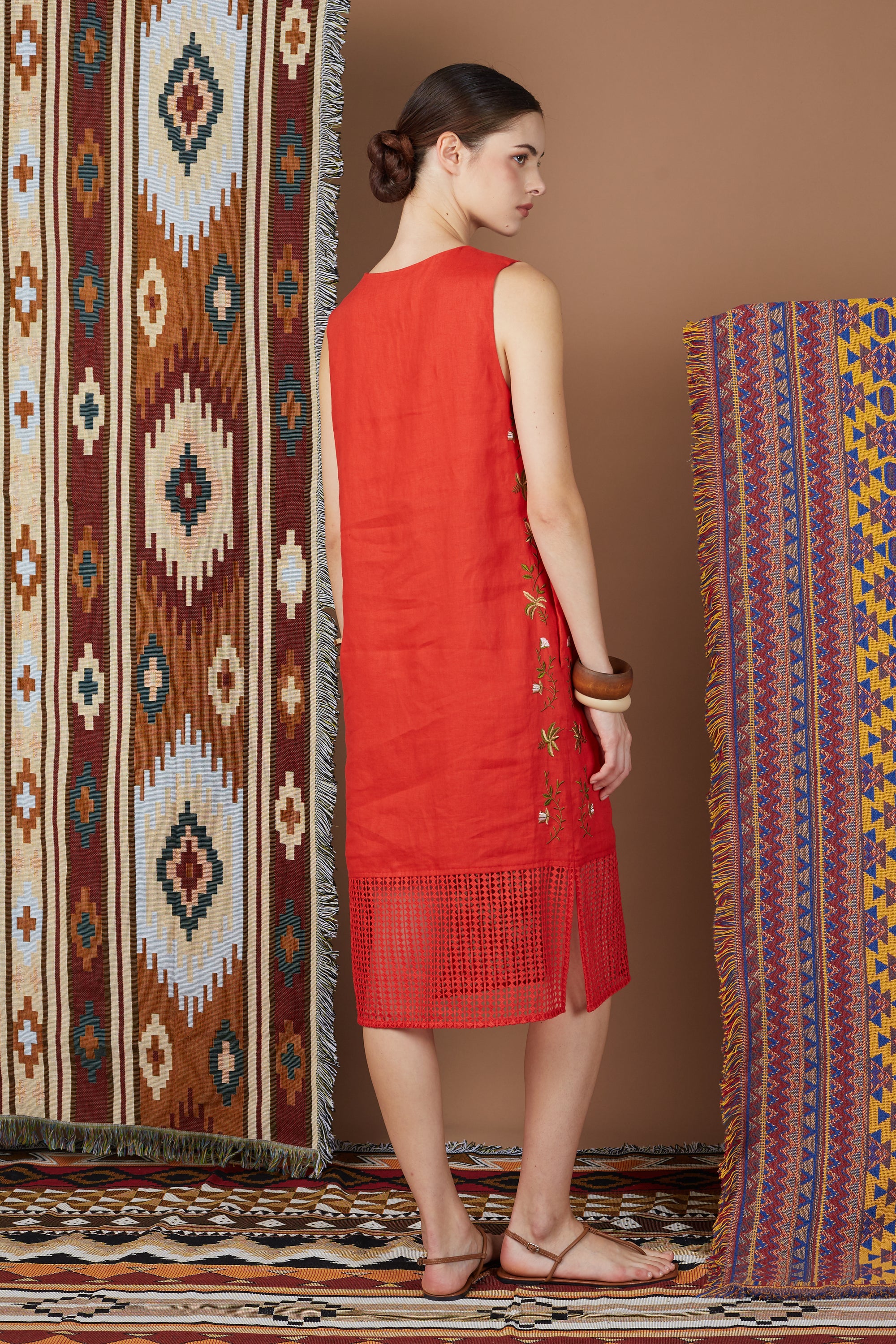 SHIGA ORIENTAL FLORAL MIDI
