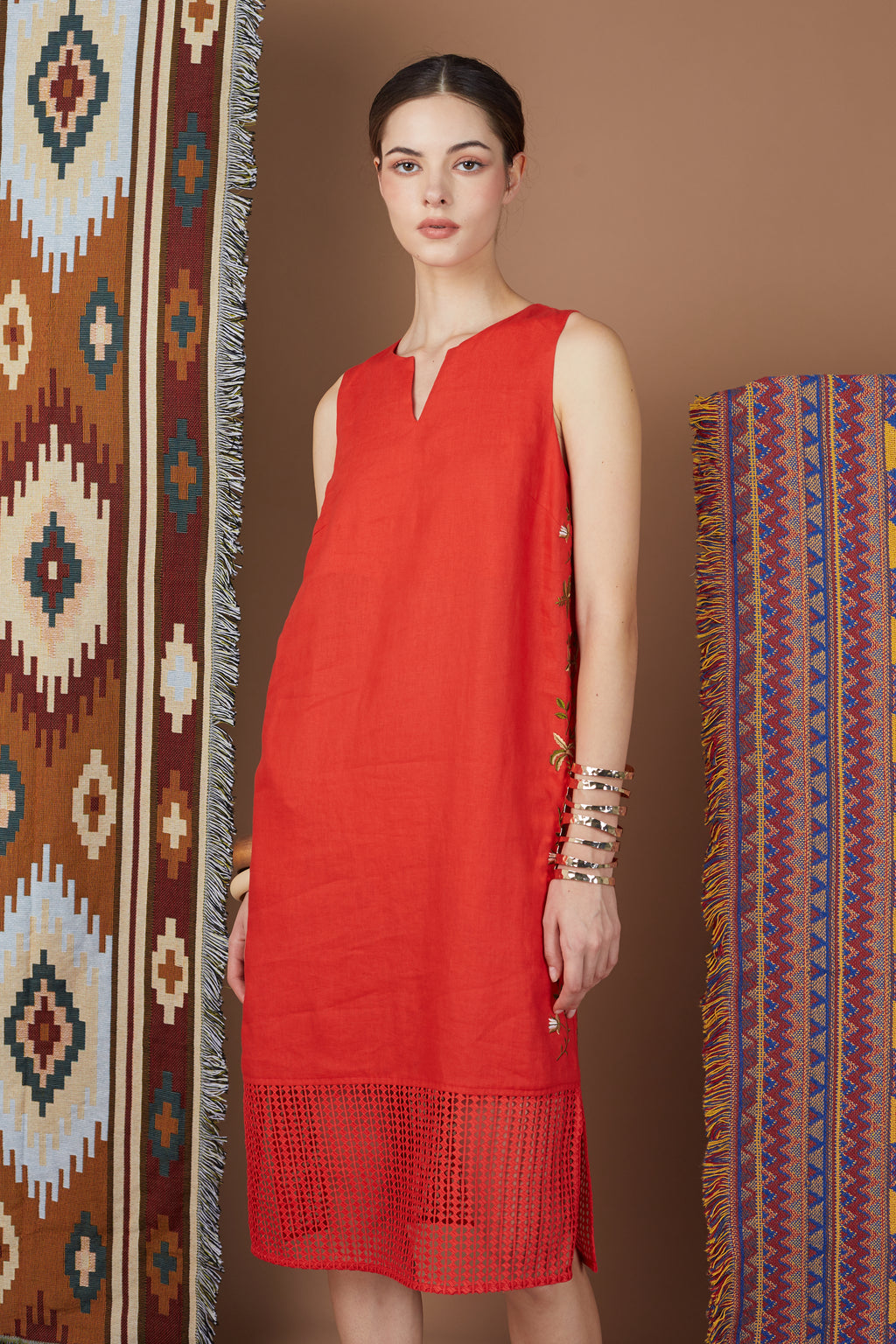 SHIGA ORIENTAL FLORAL MIDI