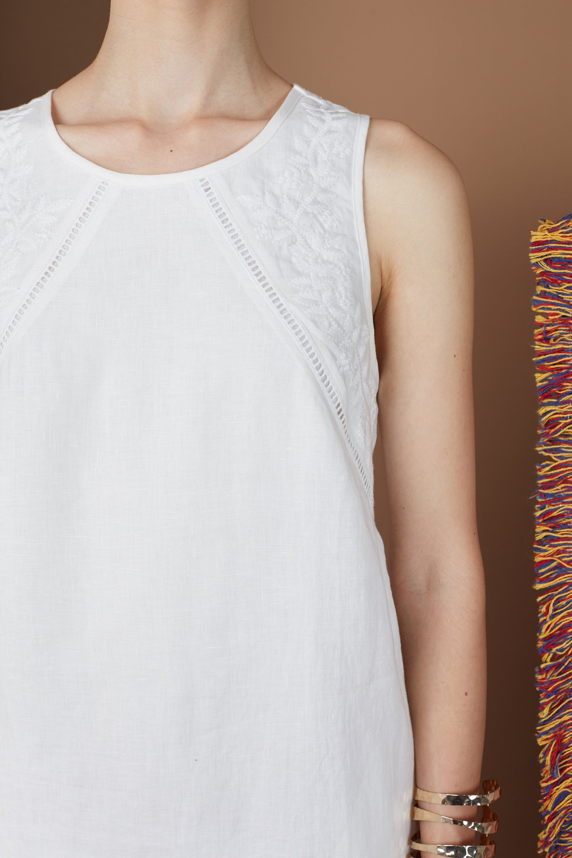 Linen Embroidery Dress