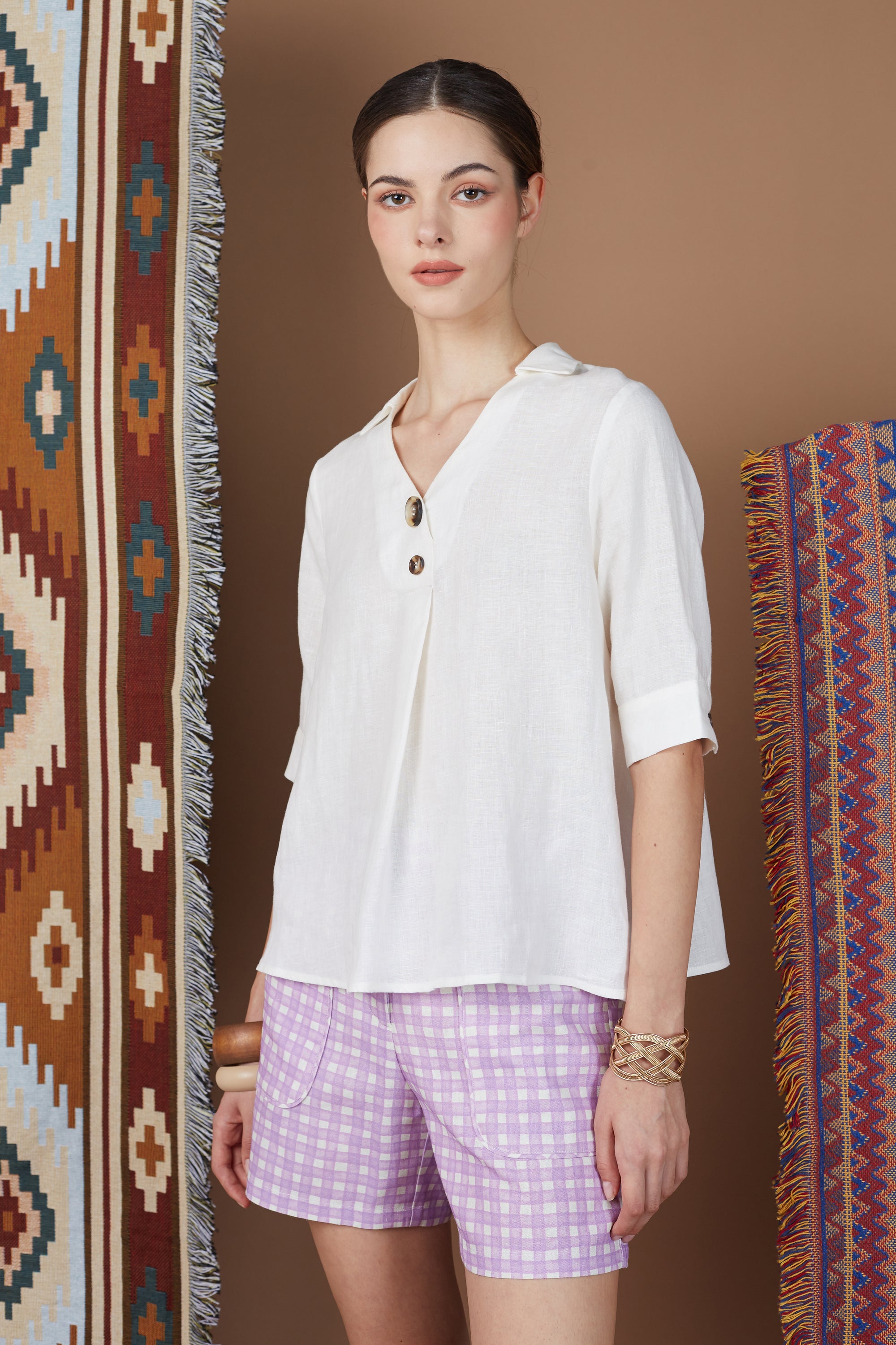 MILAKAY CHECKED SHORTS