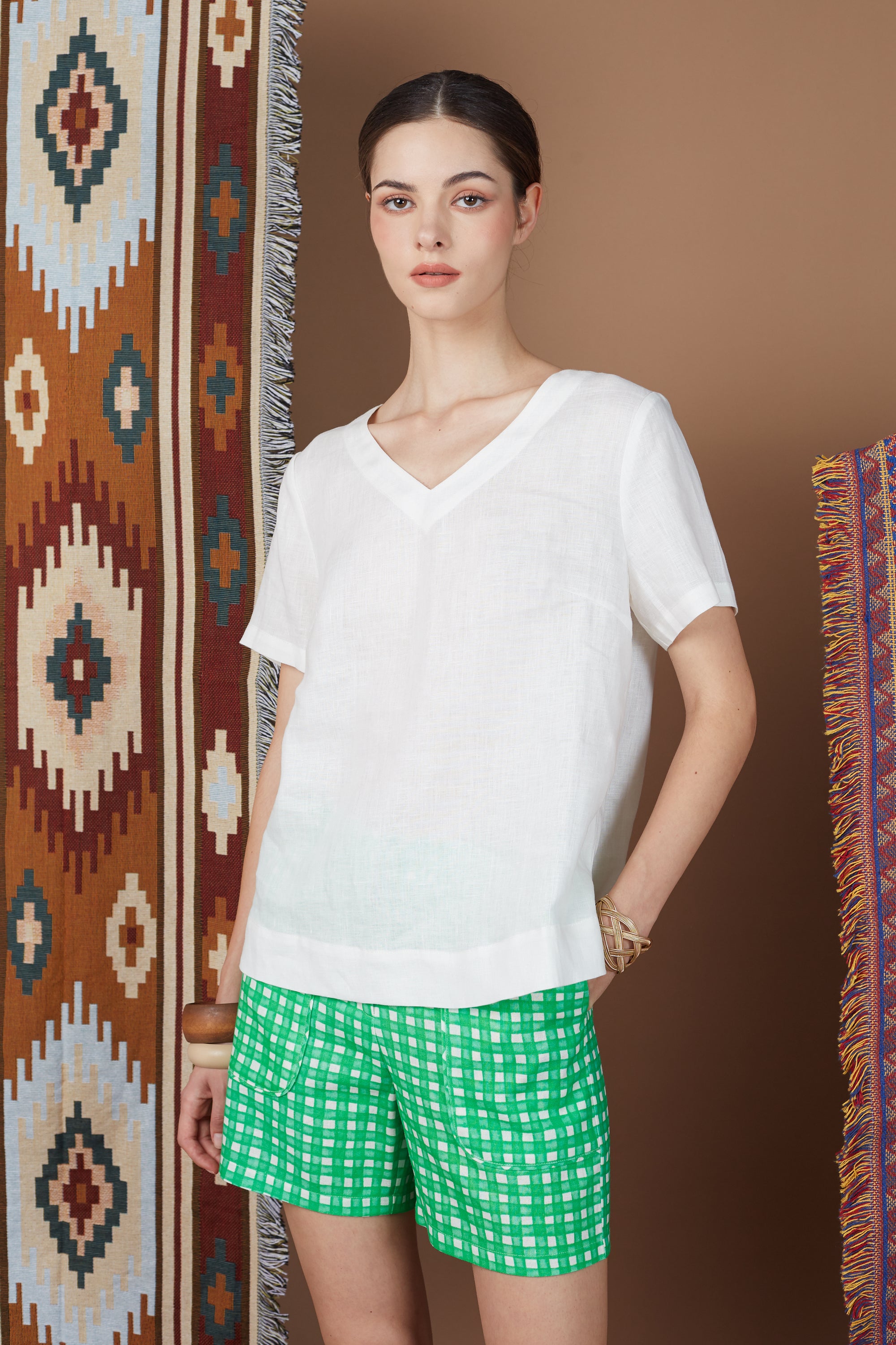 MILAKAY CHECKED SHORTS