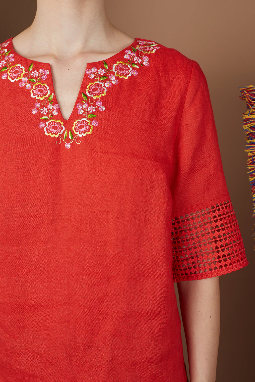 SHIGA ORIENTAL FLORAL BLOUSE