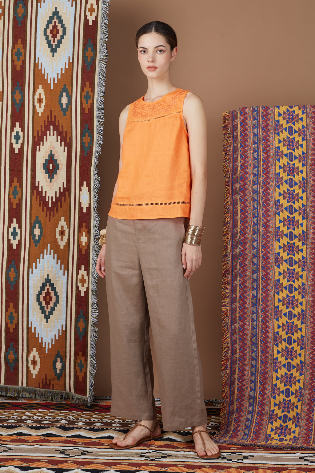 BERTA EMBROIDERY TOP