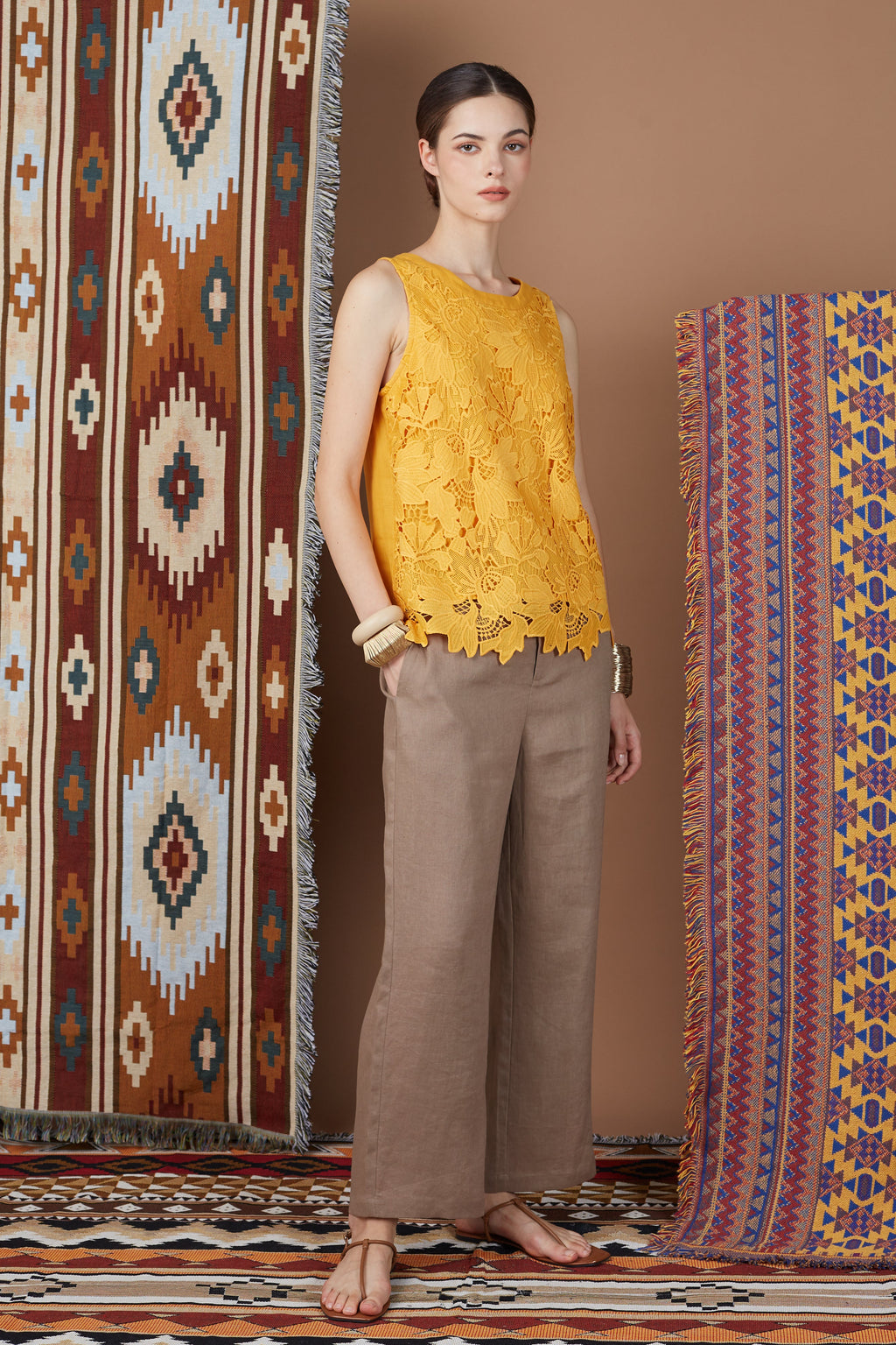 Linen Flared Pants