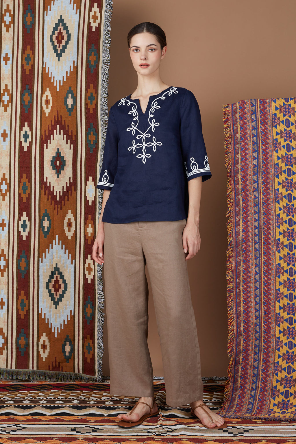 KHALIA V NECK BLOUSE