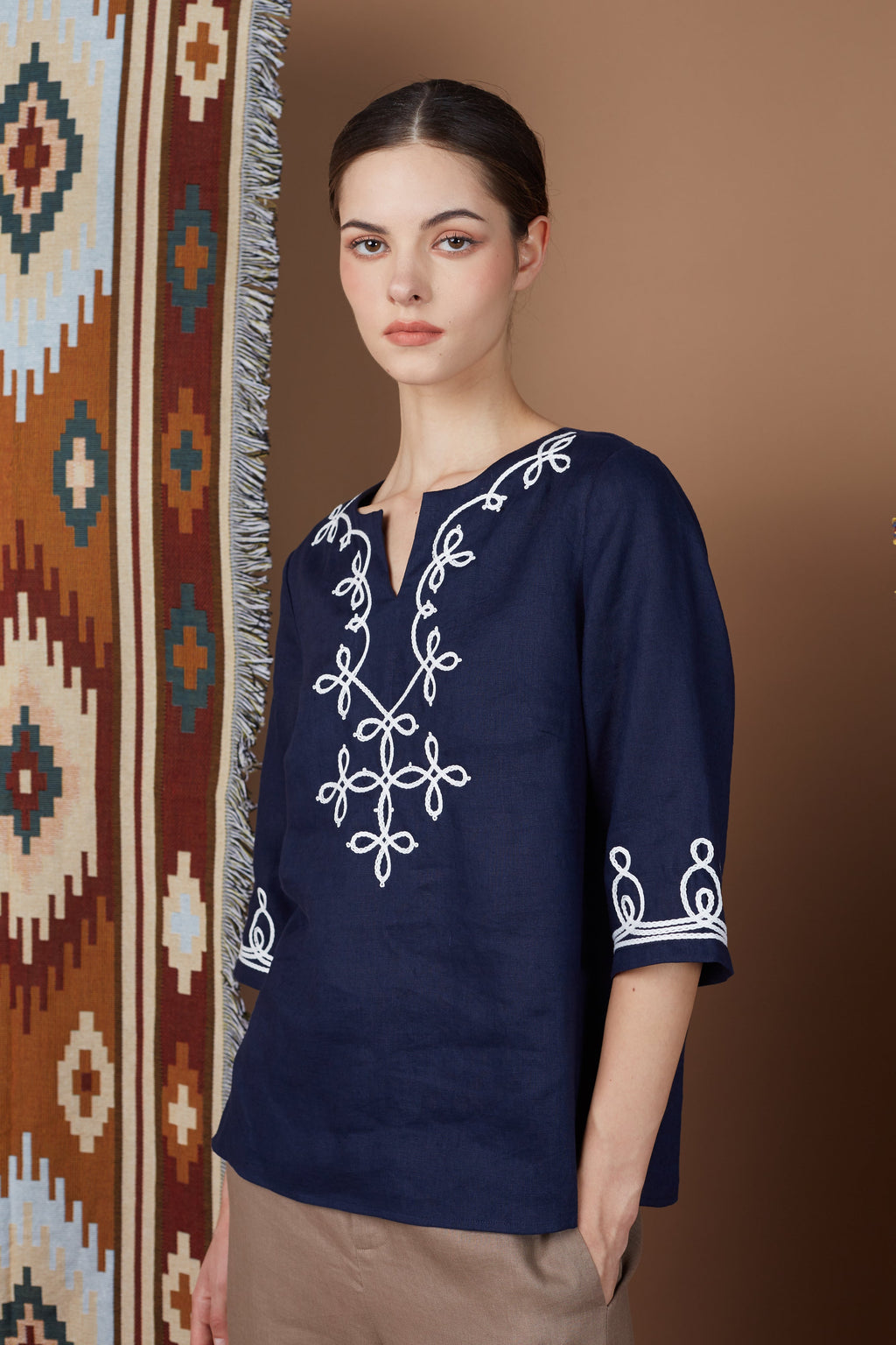 KHALIA V NECK BLOUSE