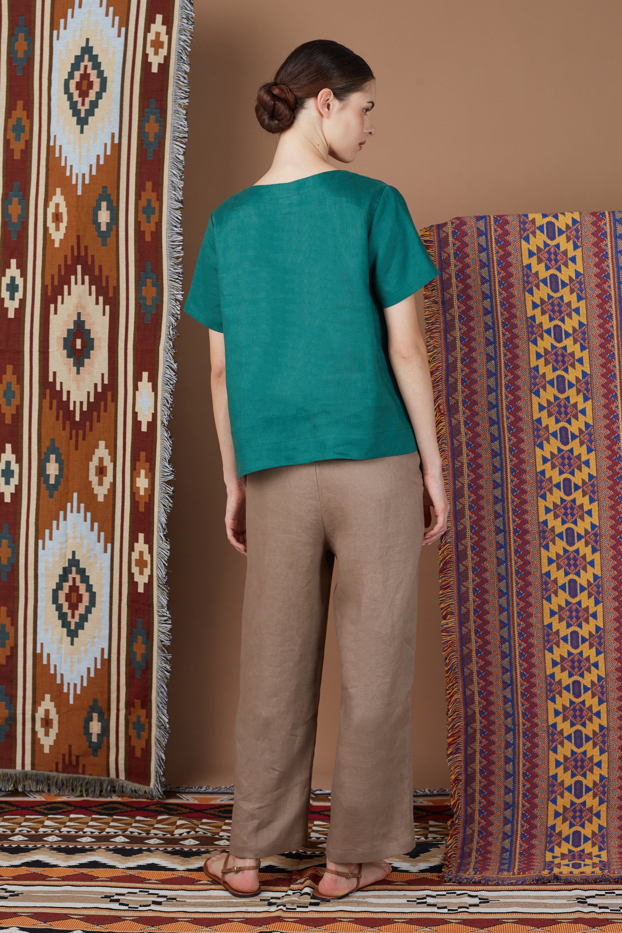 Linen Flared Pants