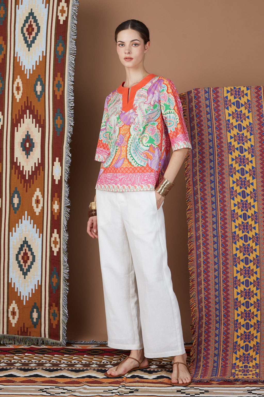 Linen Flared Pants